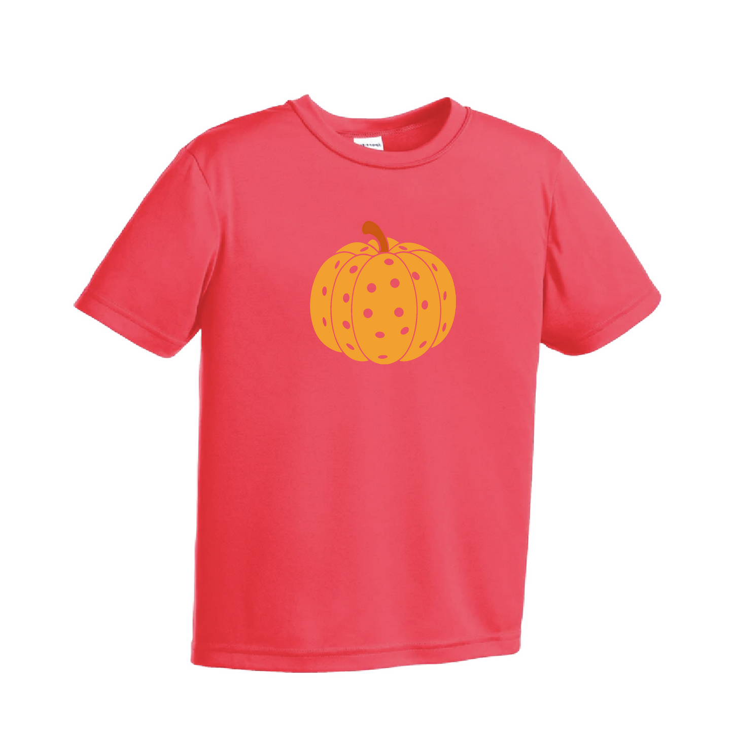 Pumpkin Pickleball | Youth Short Sleeve Pickleball Shirts | 100% Polyester