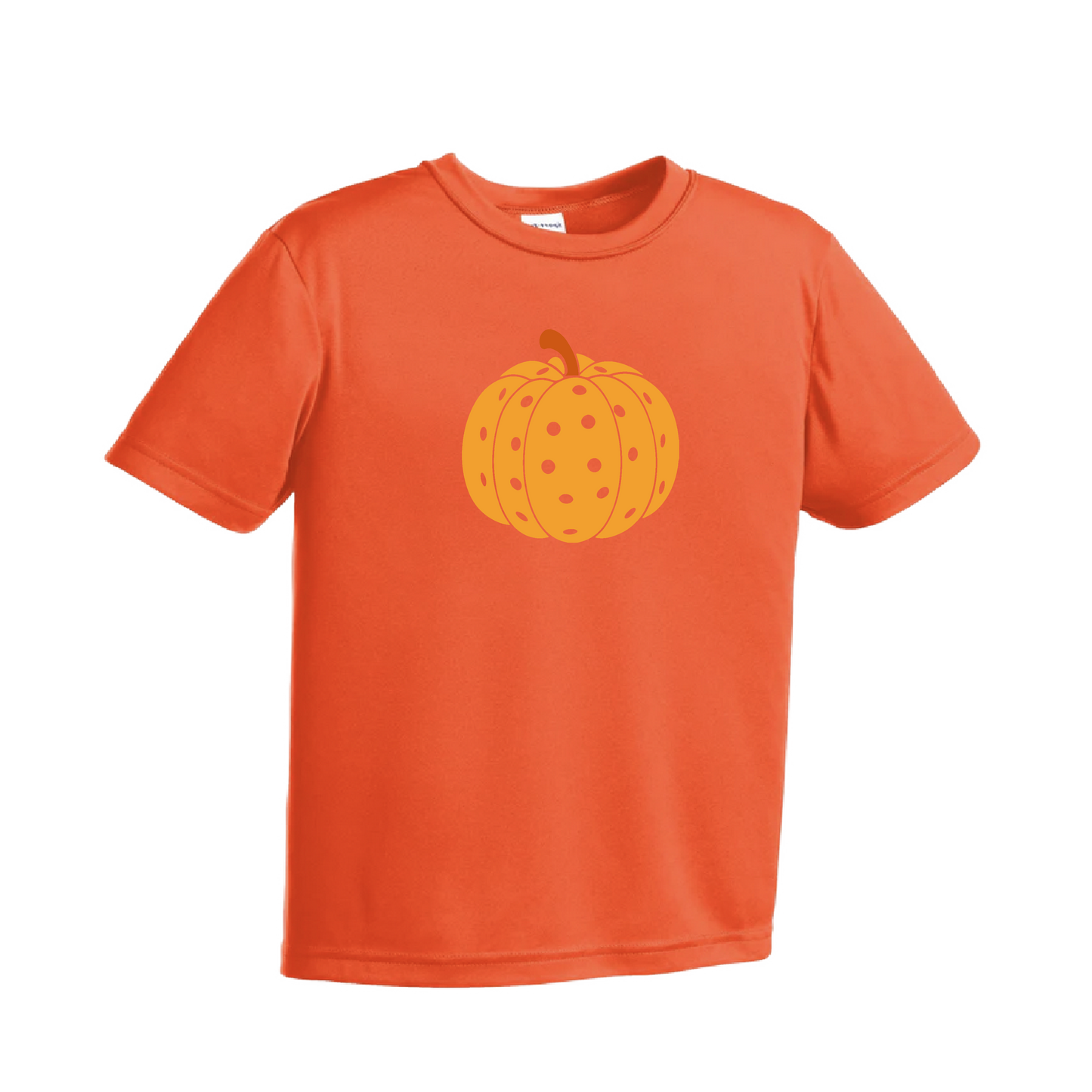 Pumpkin Pickleball | Youth Short Sleeve Pickleball Shirts | 100% Polyester