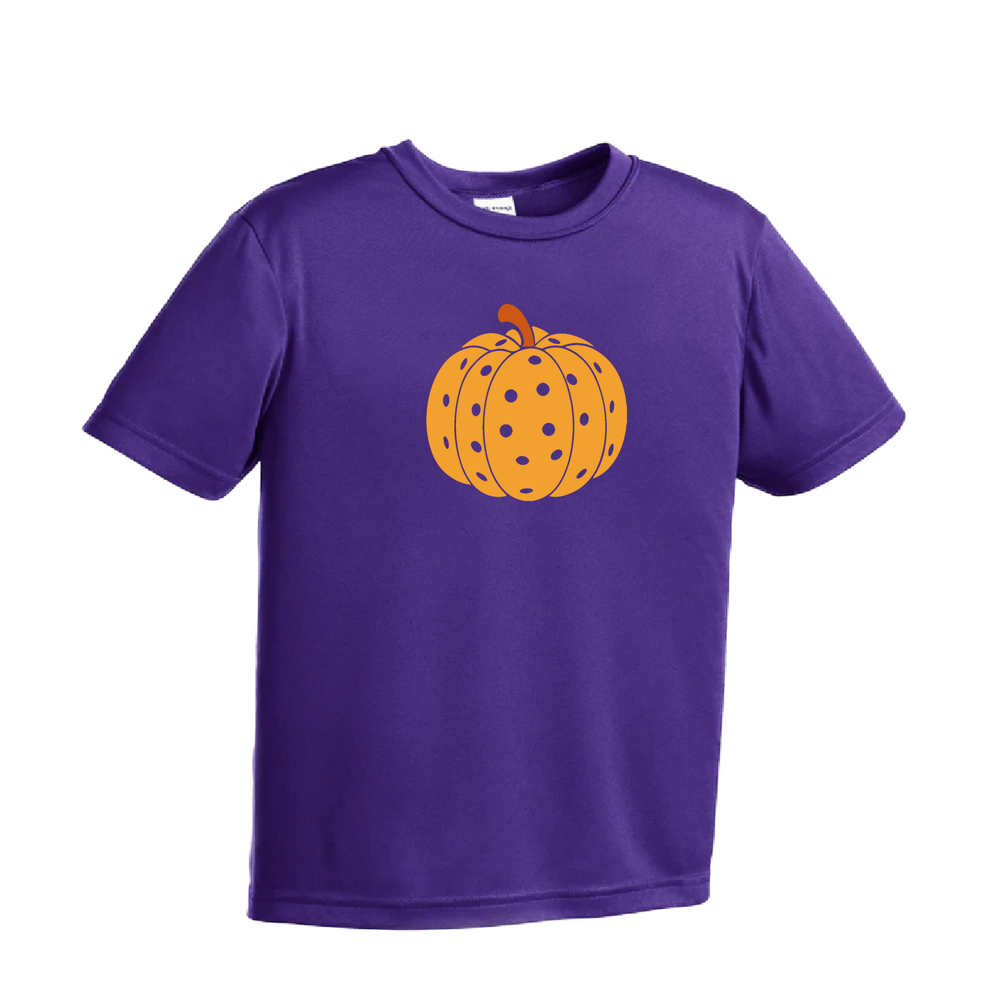 Pumpkin Pickleball | Youth Short Sleeve Pickleball Shirts | 100% Polyester