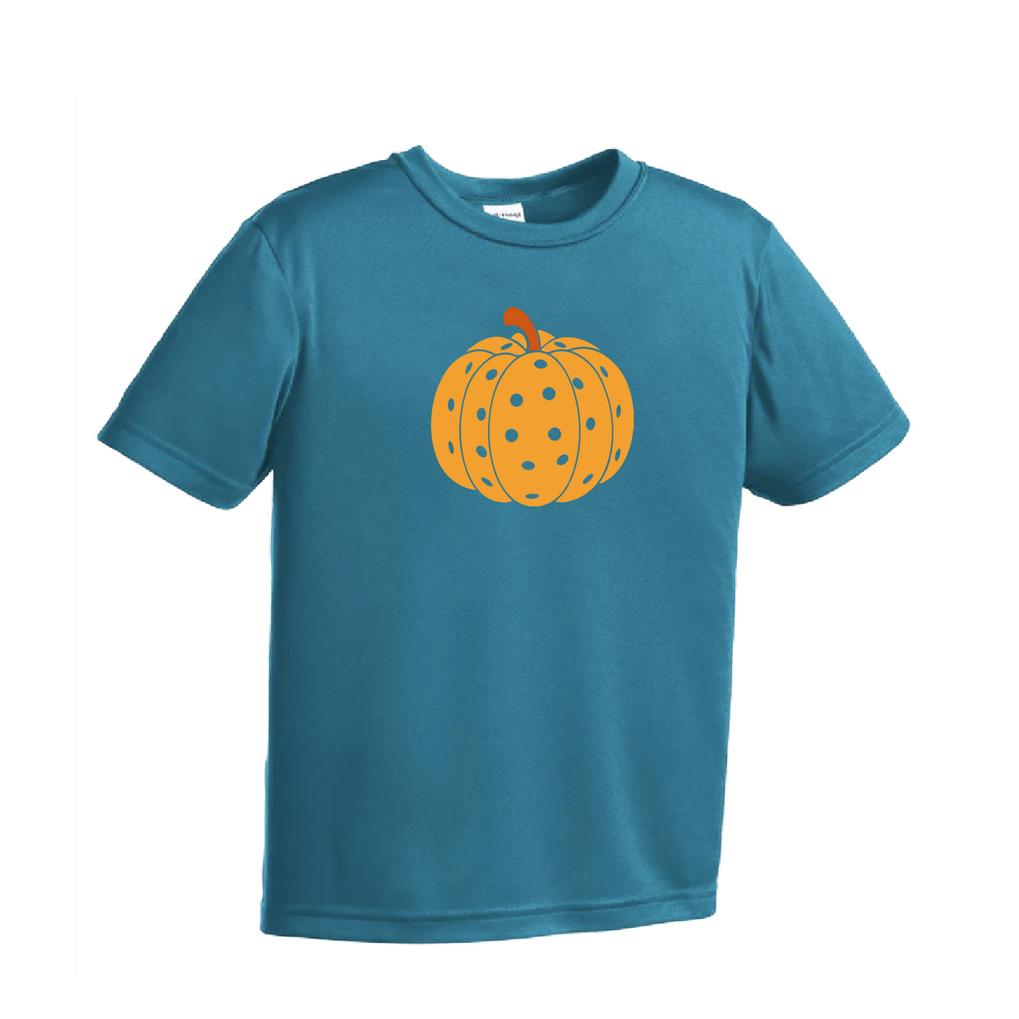 Pumpkin Pickleball | Youth Short Sleeve Pickleball Shirts | 100% Polyester