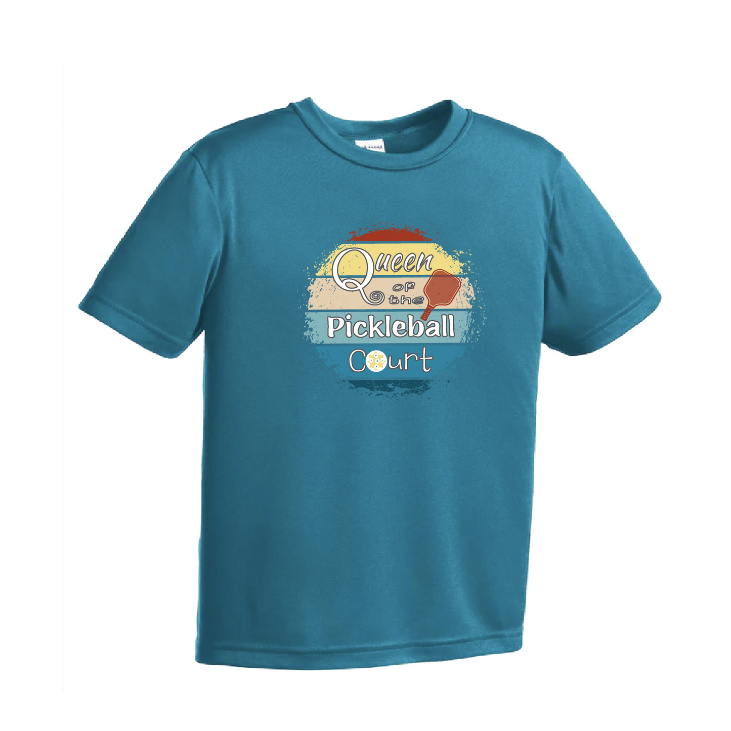 Queen of the Pickleball Court | Youth Short Sleeve Pickleball Shirts | 100% Polyester