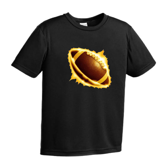 Radioactive Football  | Youth Short Sleeve Football T-Shirts | 100% Polyester