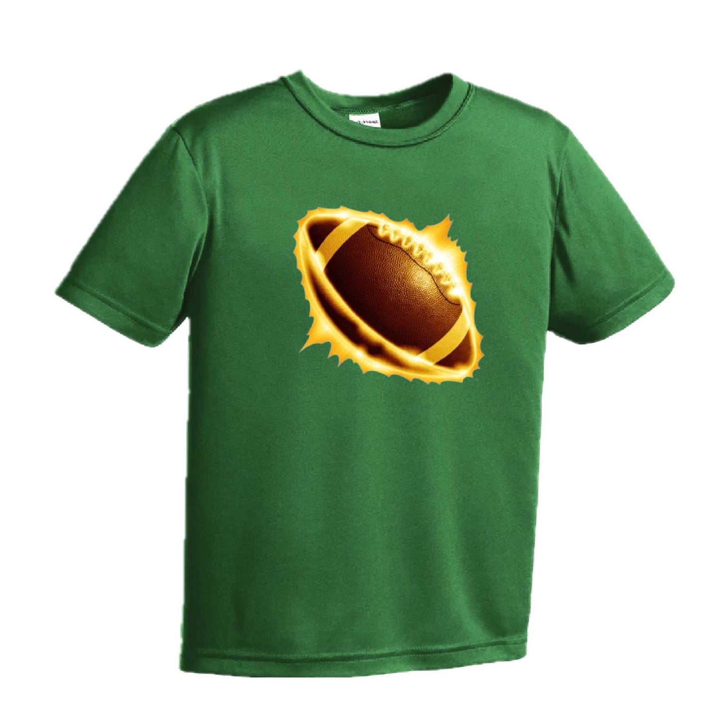 Radioactive Football  | Youth Short Sleeve Football T-Shirts | 100% Polyester