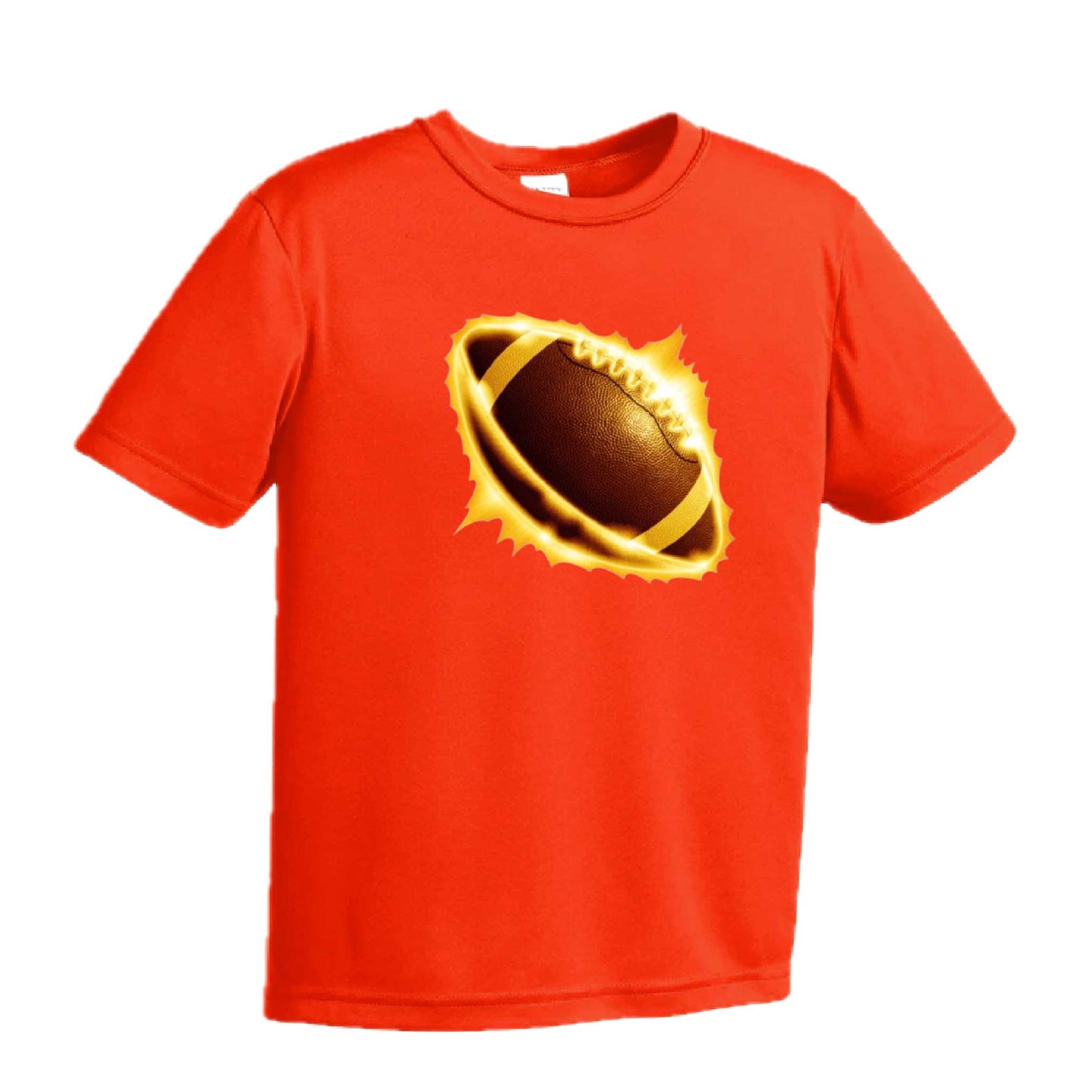 Radioactive Football  | Youth Short Sleeve Football T-Shirts | 100% Polyester