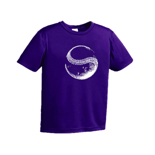 Retro Curveball | Youth Short Sleeve Baseball Performance T-Shirts | 100% Polyester