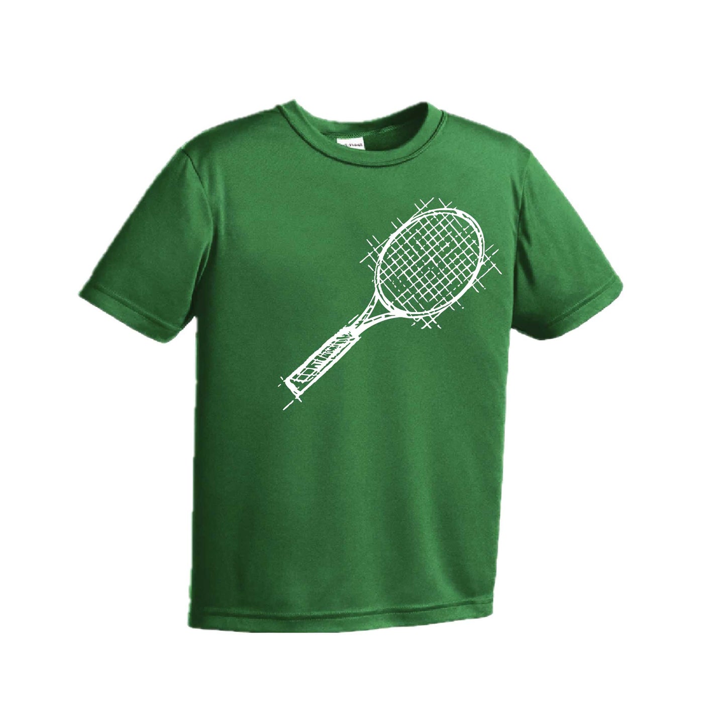 Retro Tennis | Youth Short Sleeve Tennis Performance T-Shirts | 100% Polyester