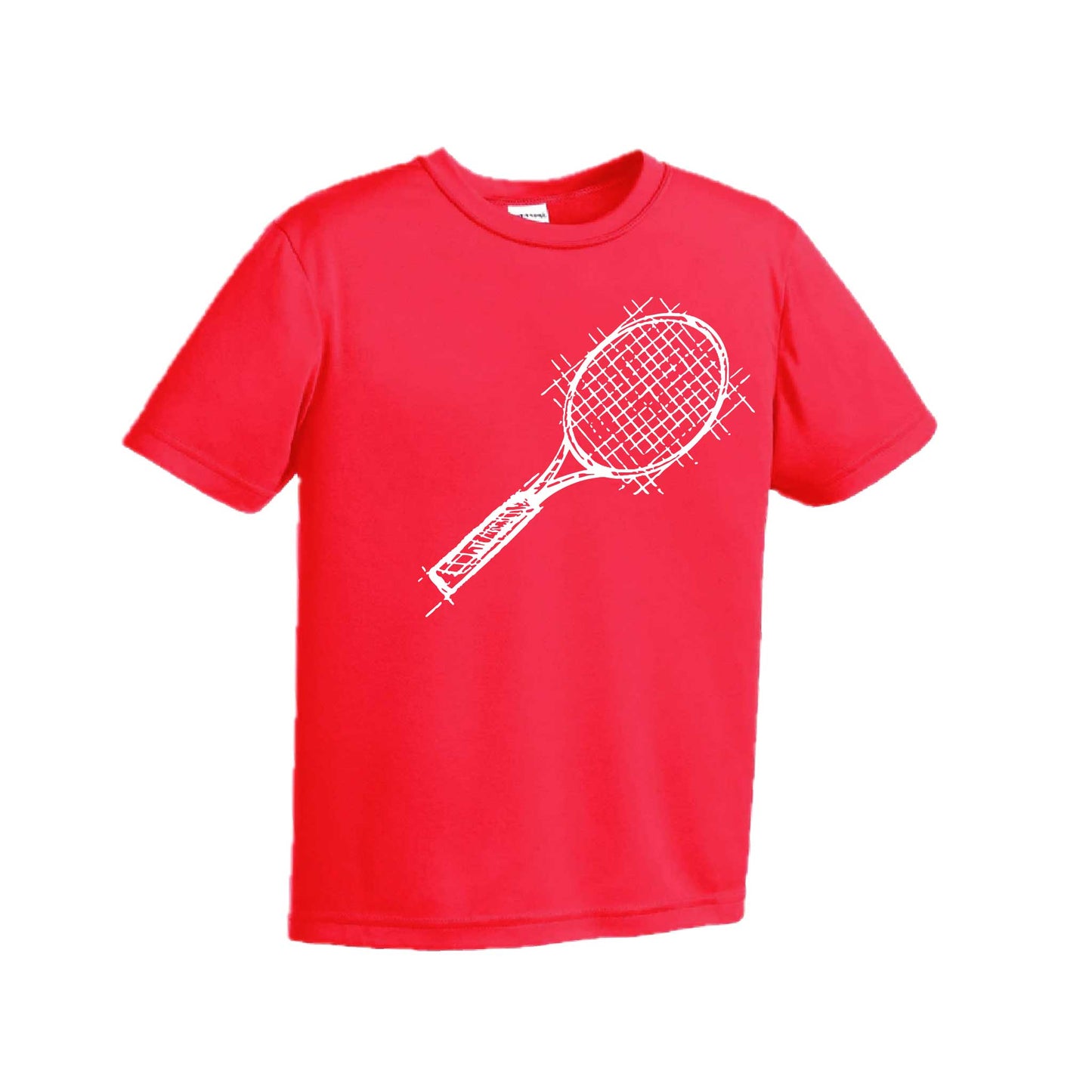 Retro Tennis | Youth Short Sleeve Tennis Performance T-Shirts | 100% Polyester