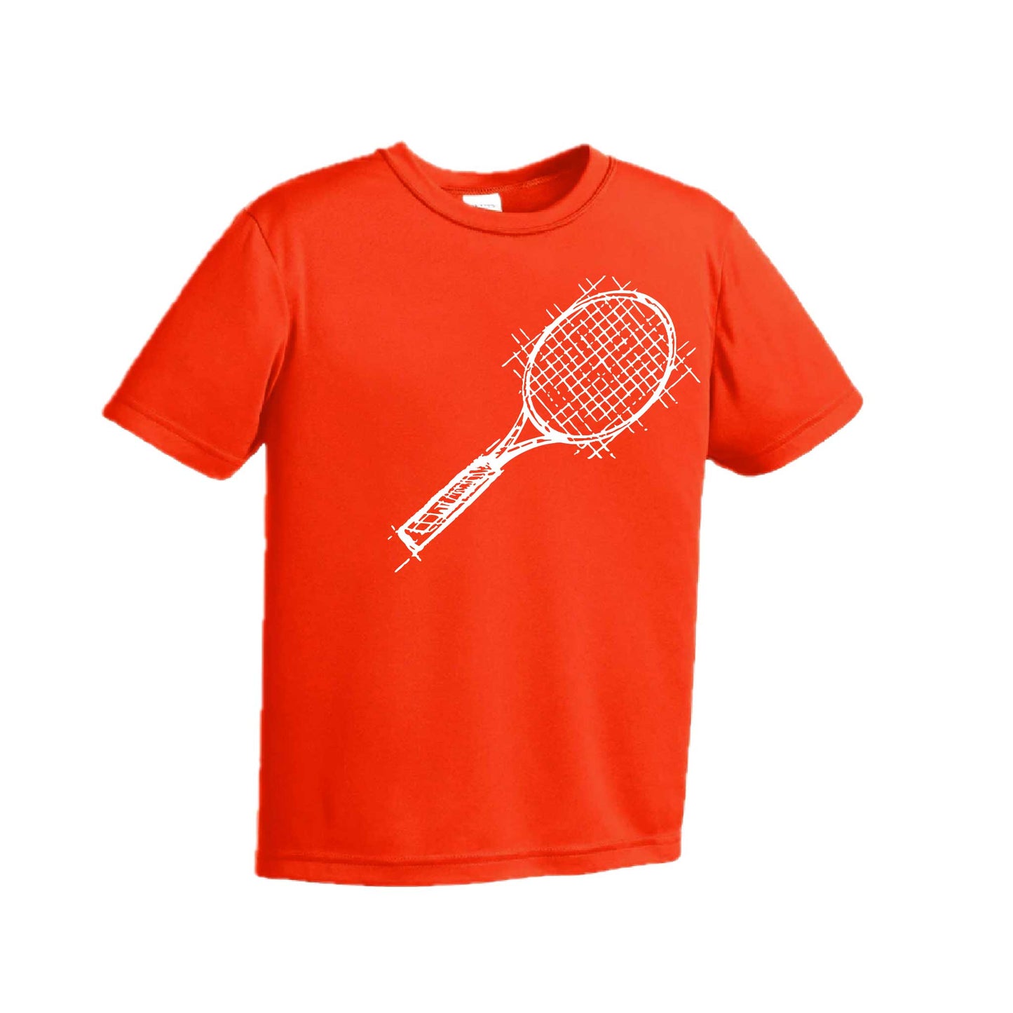 Retro Tennis | Youth Short Sleeve Tennis Performance T-Shirts | 100% Polyester