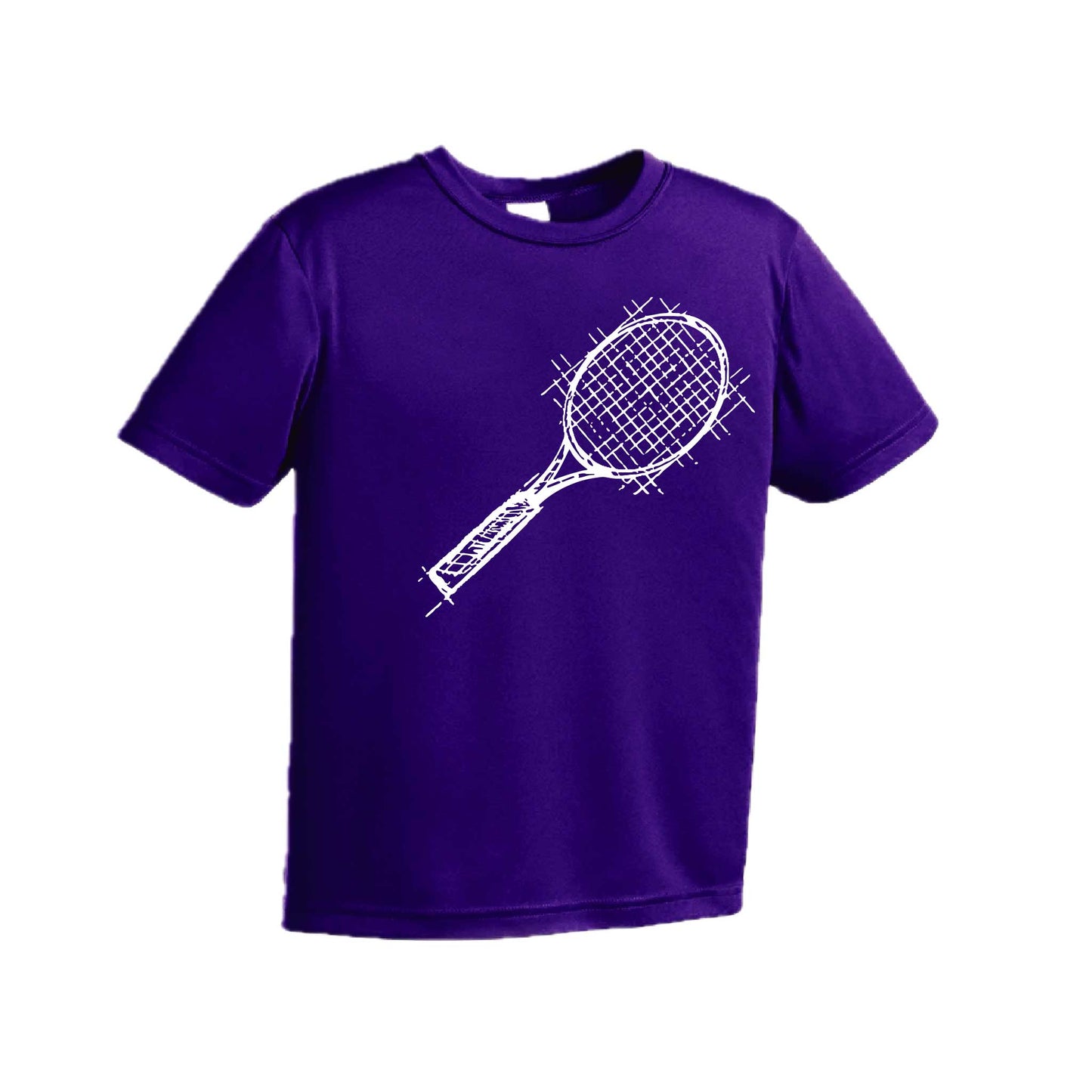 Retro Tennis | Youth Short Sleeve Tennis Performance T-Shirts | 100% Polyester