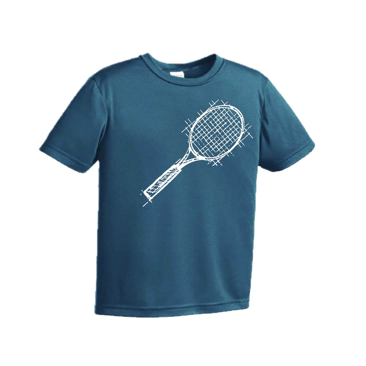 Retro Tennis | Youth Short Sleeve Tennis Performance T-Shirts | 100% Polyester
