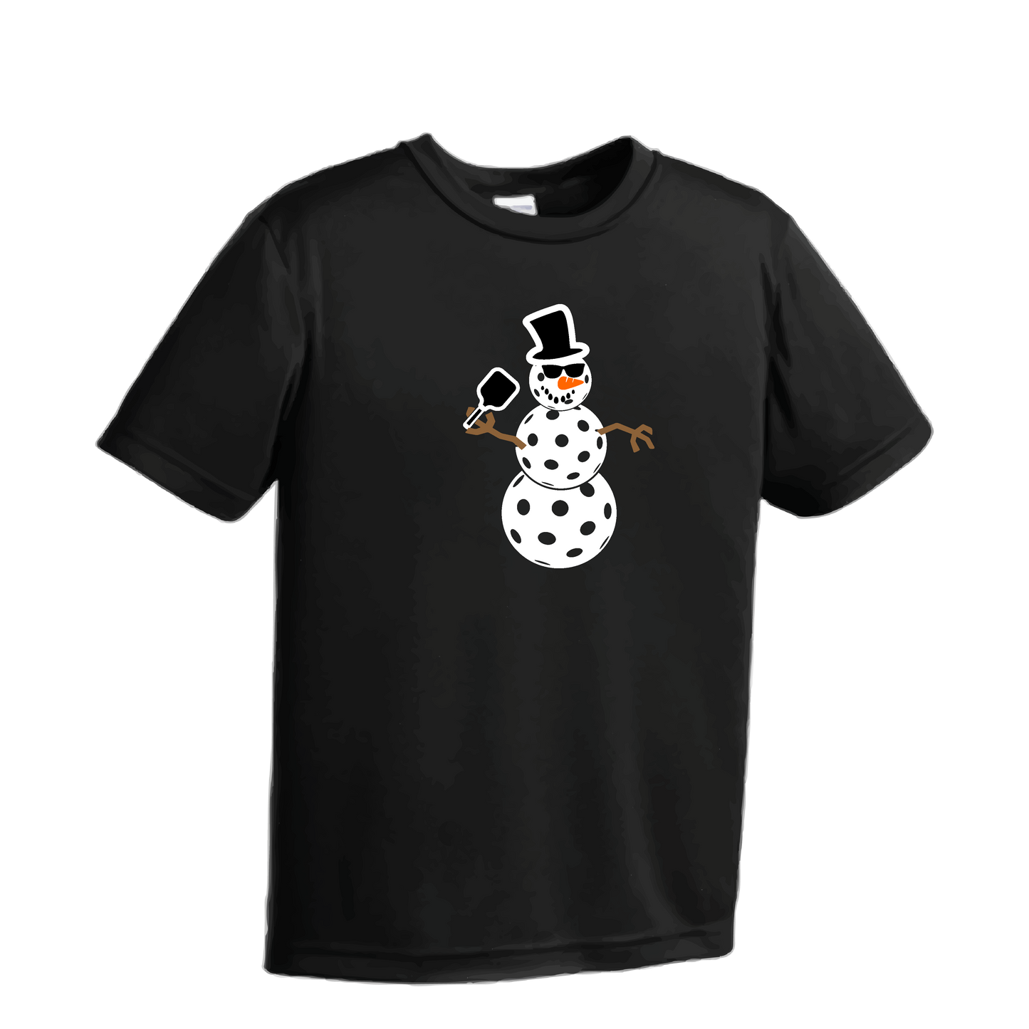 Snowman | Youth Short Sleeve Pickleball Shirts | 100% Polyester