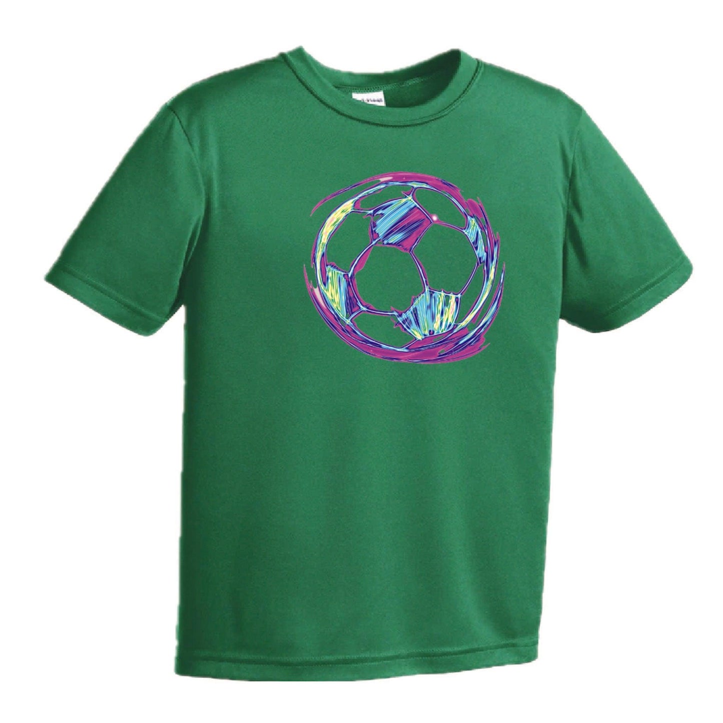 Galactic Soccer Ball | Youth Short Sleeve Soccer T-Shirts | 100% Polyester