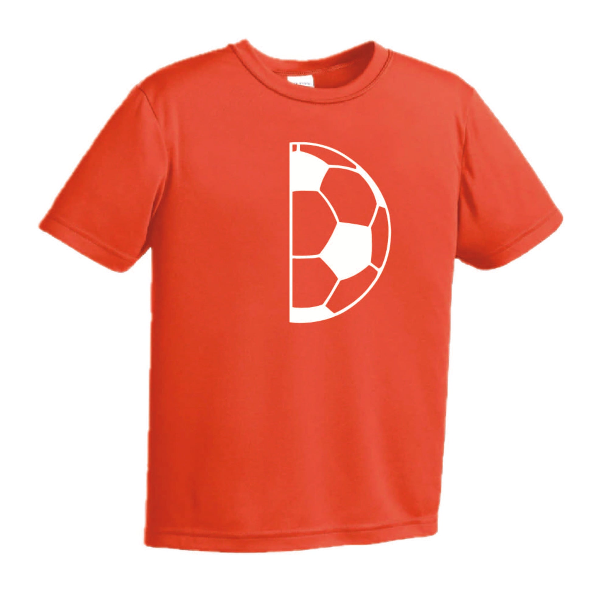 Half Soccer Ball | Youth Short Sleeve Soccer T-Shirts | 100% Polyester