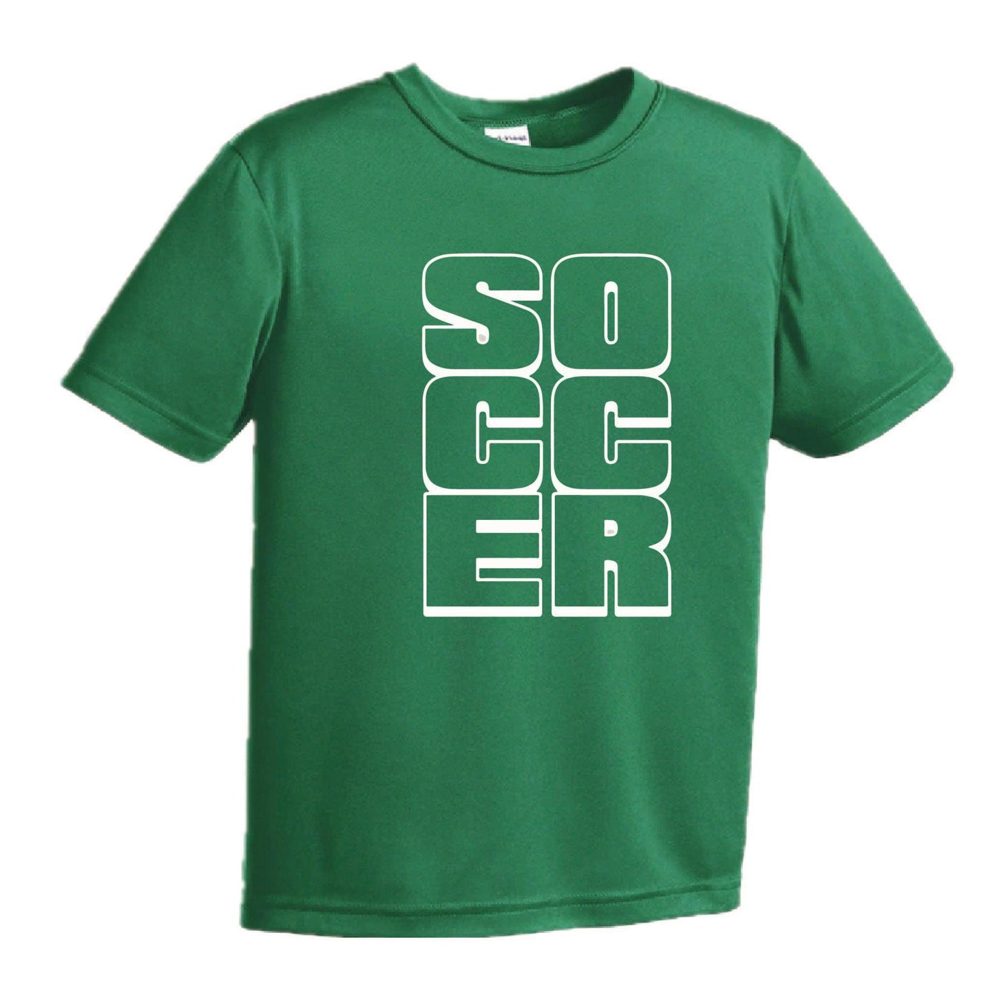 Soccer Stacked | Youth Short Sleeve Soccer T-Shirts | 100% Polyester