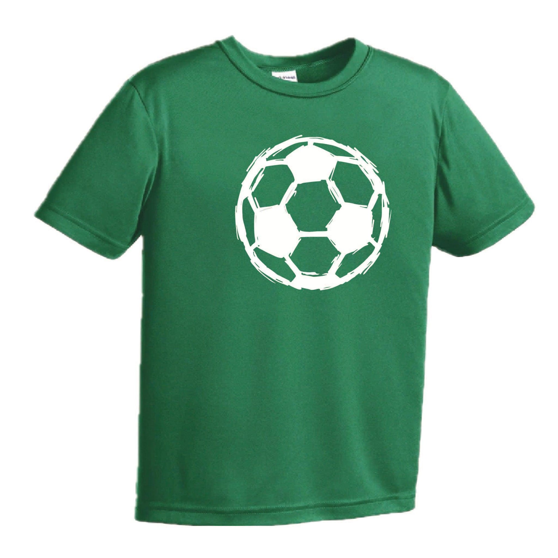 Soccer Sketched | Youth Short Sleeve Soccer T-Shirts | 100% Polyester
