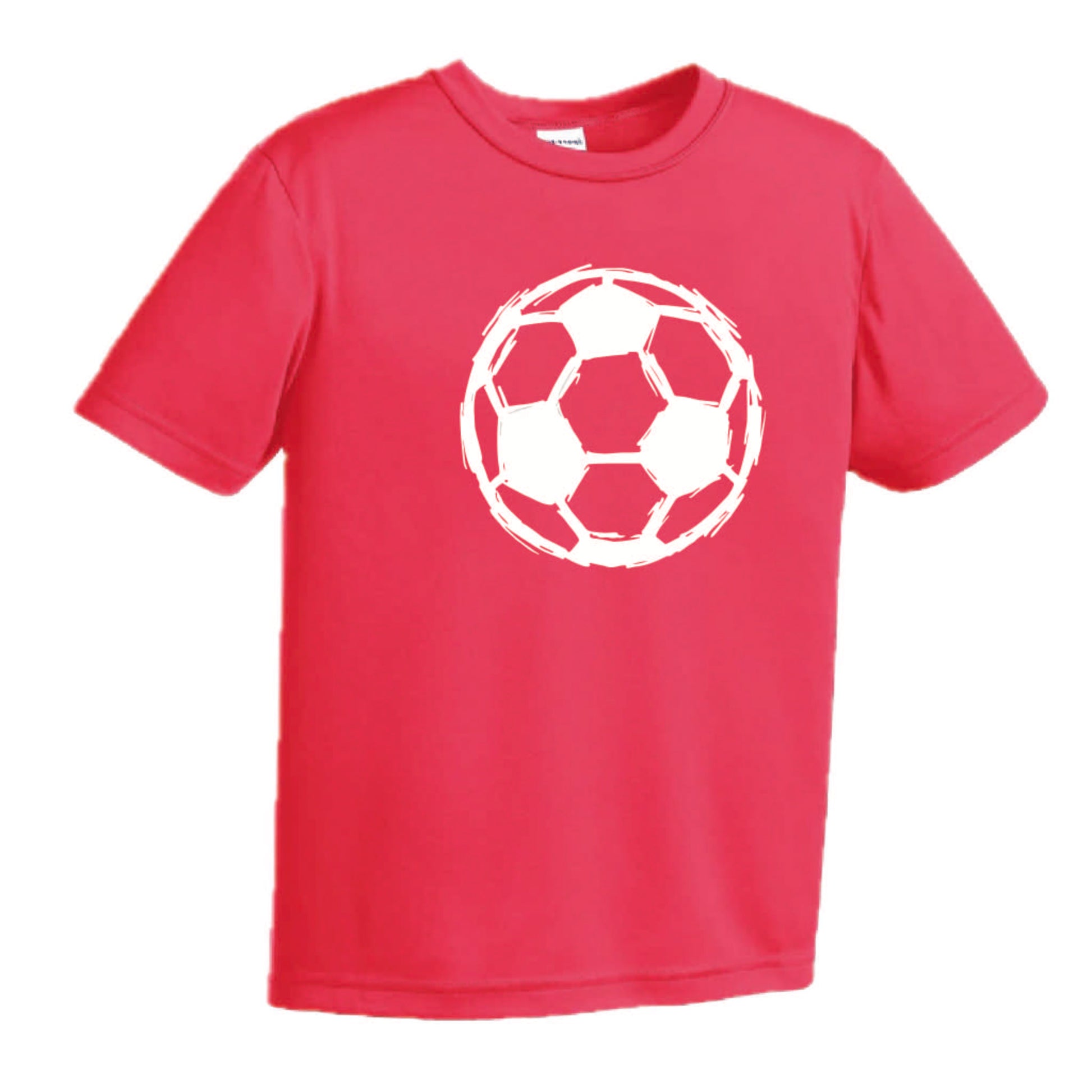 Soccer Sketched | Youth Short Sleeve Soccer T-Shirts | 100% Polyester