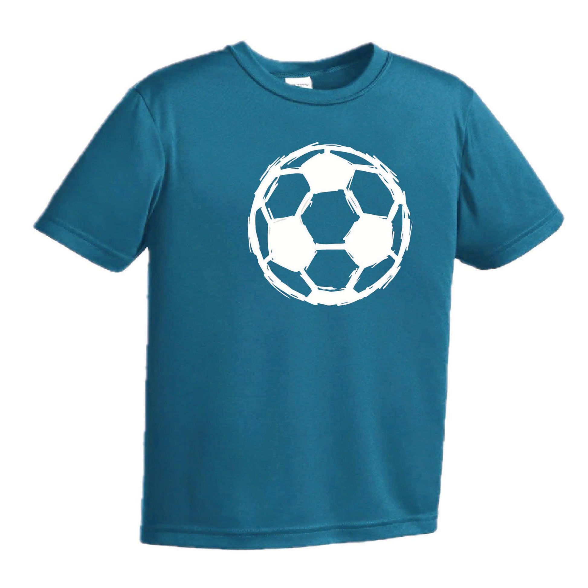 Soccer Sketched | Youth Short Sleeve Soccer T-Shirts | 100% Polyester