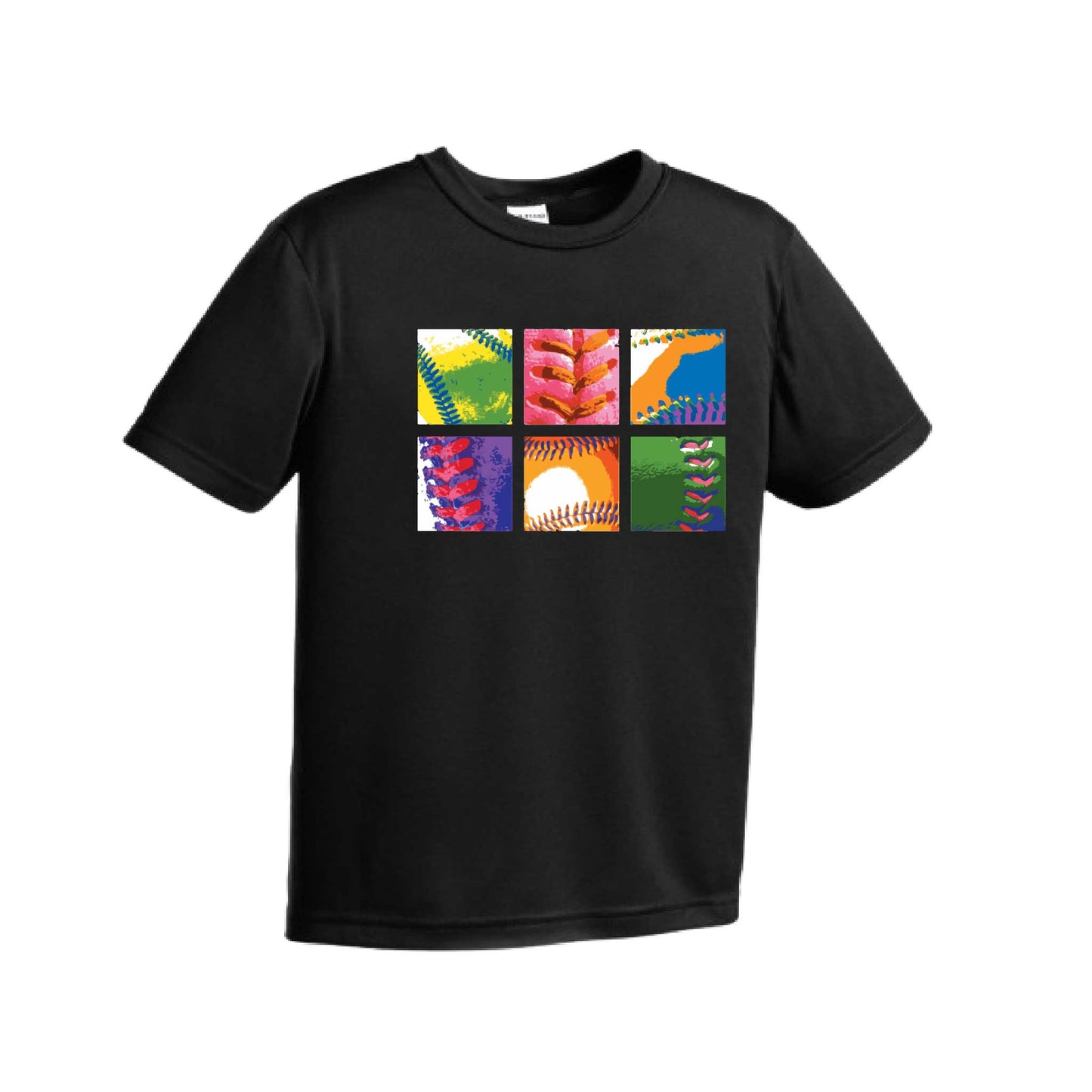 Baseball Squares | Youth Short Sleeve Baseball Performance T-Shirts | 100% Polyester