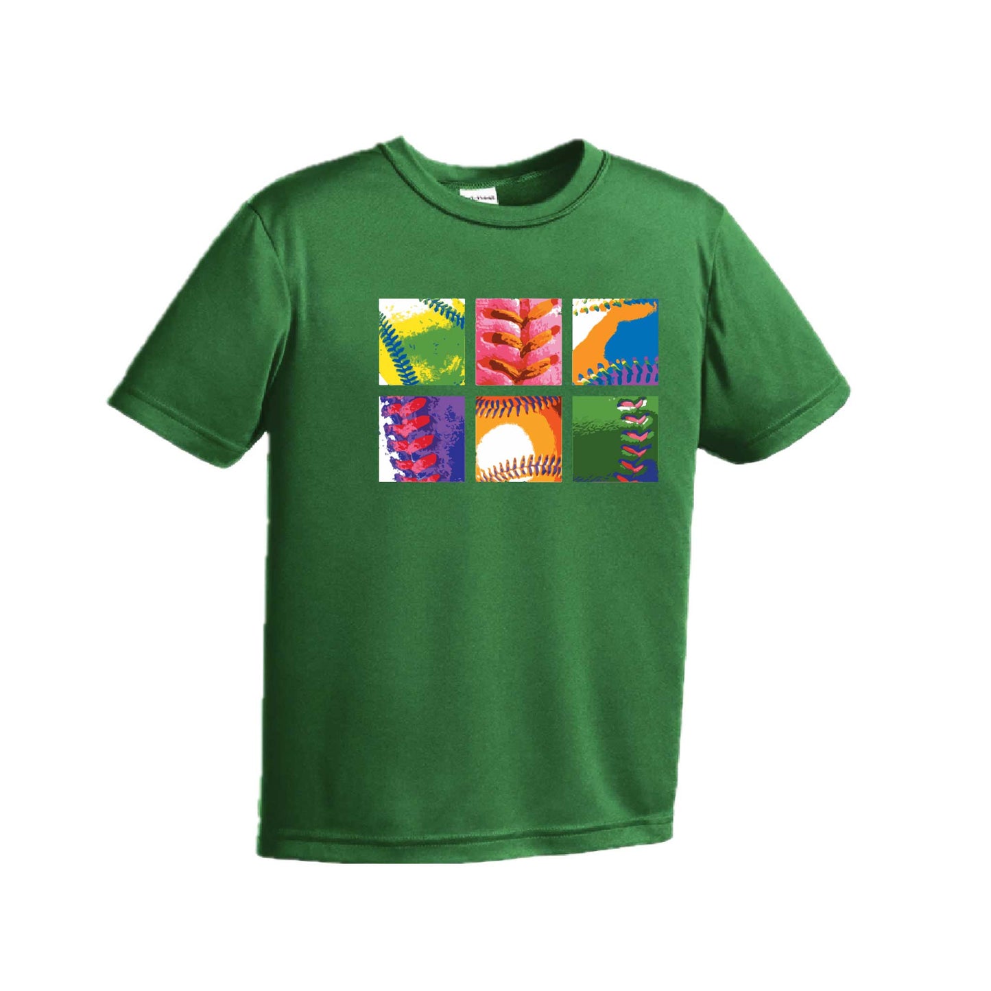 Baseball Squares | Youth Short Sleeve Baseball Performance T-Shirts | 100% Polyester