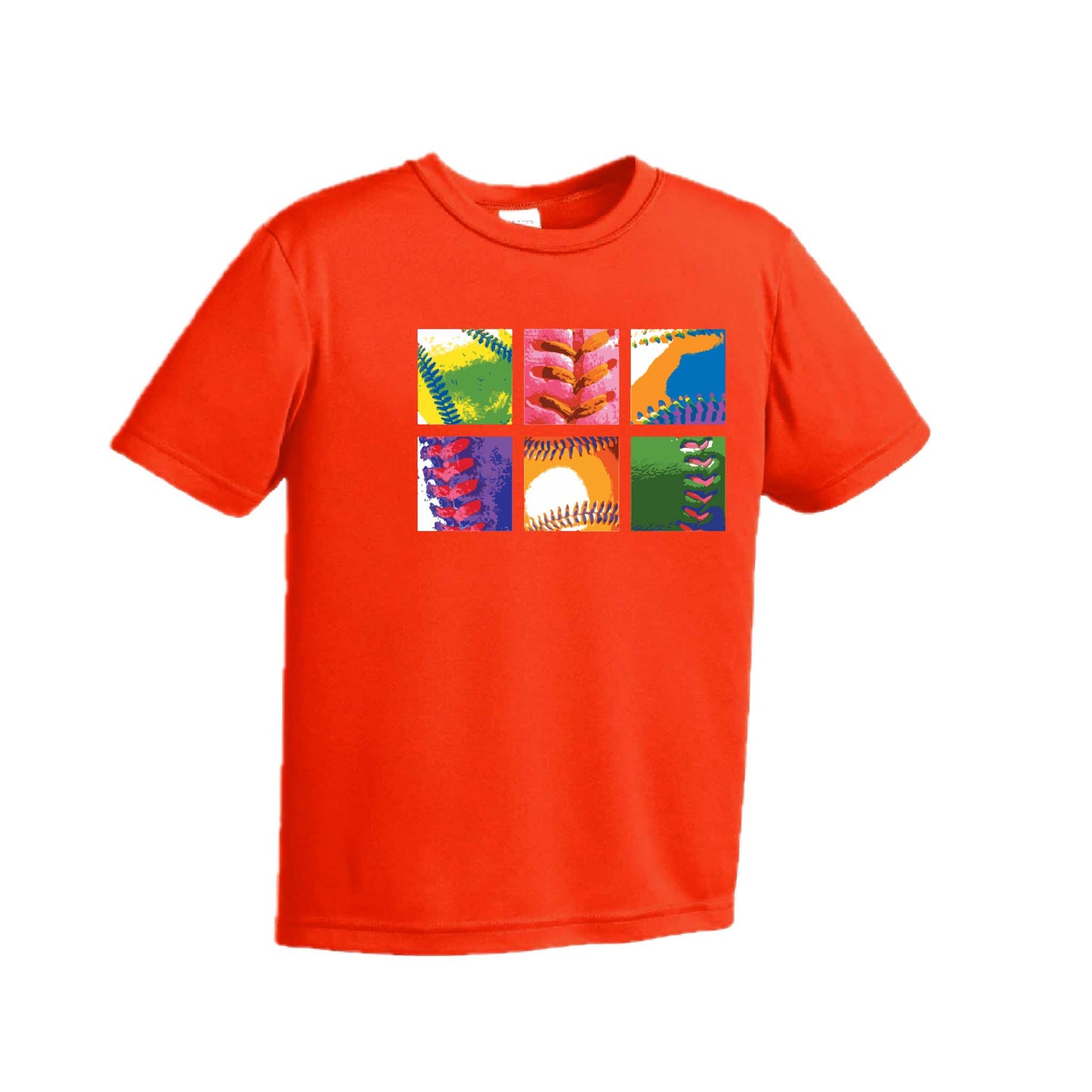 Baseball Squares | Youth Short Sleeve Baseball Performance T-Shirts | 100% Polyester