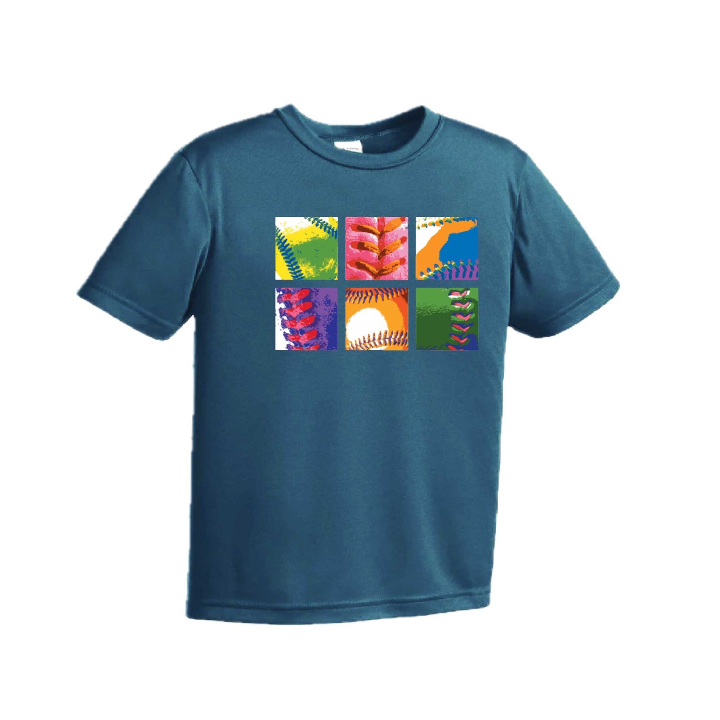 Baseball Squares | Youth Short Sleeve Baseball Performance T-Shirts | 100% Polyester