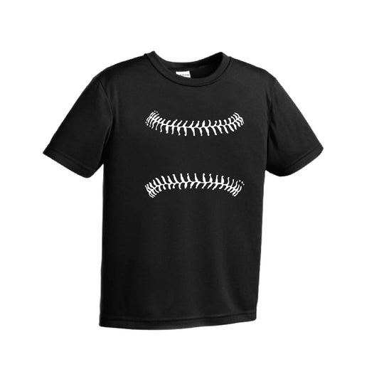 Baseball Stitches | Youth Short Sleeve Baseball Performance T-Shirts | 100% Polyester