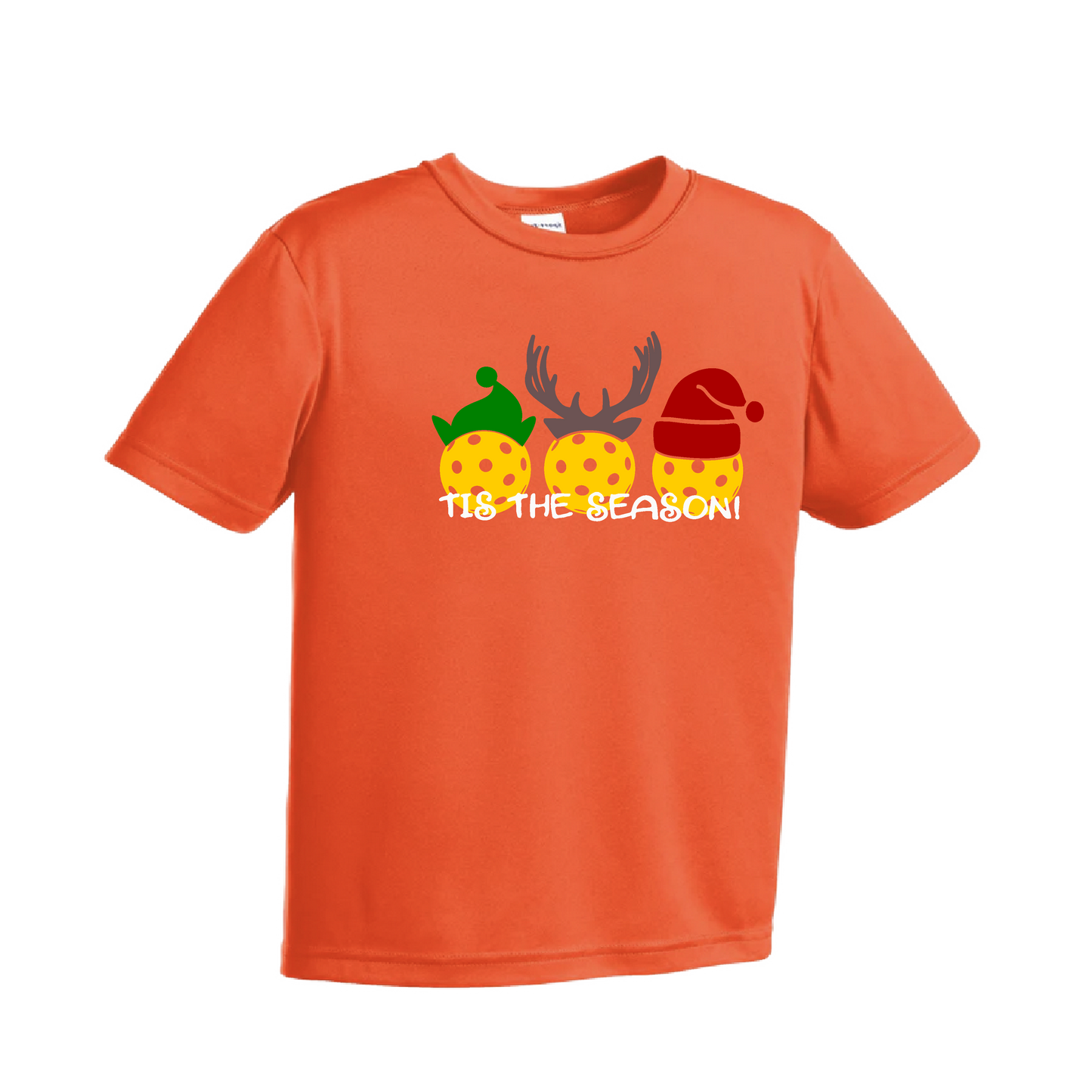 Tis the Season | Youth Short Sleeve Pickleball Shirts | 100% Polyester