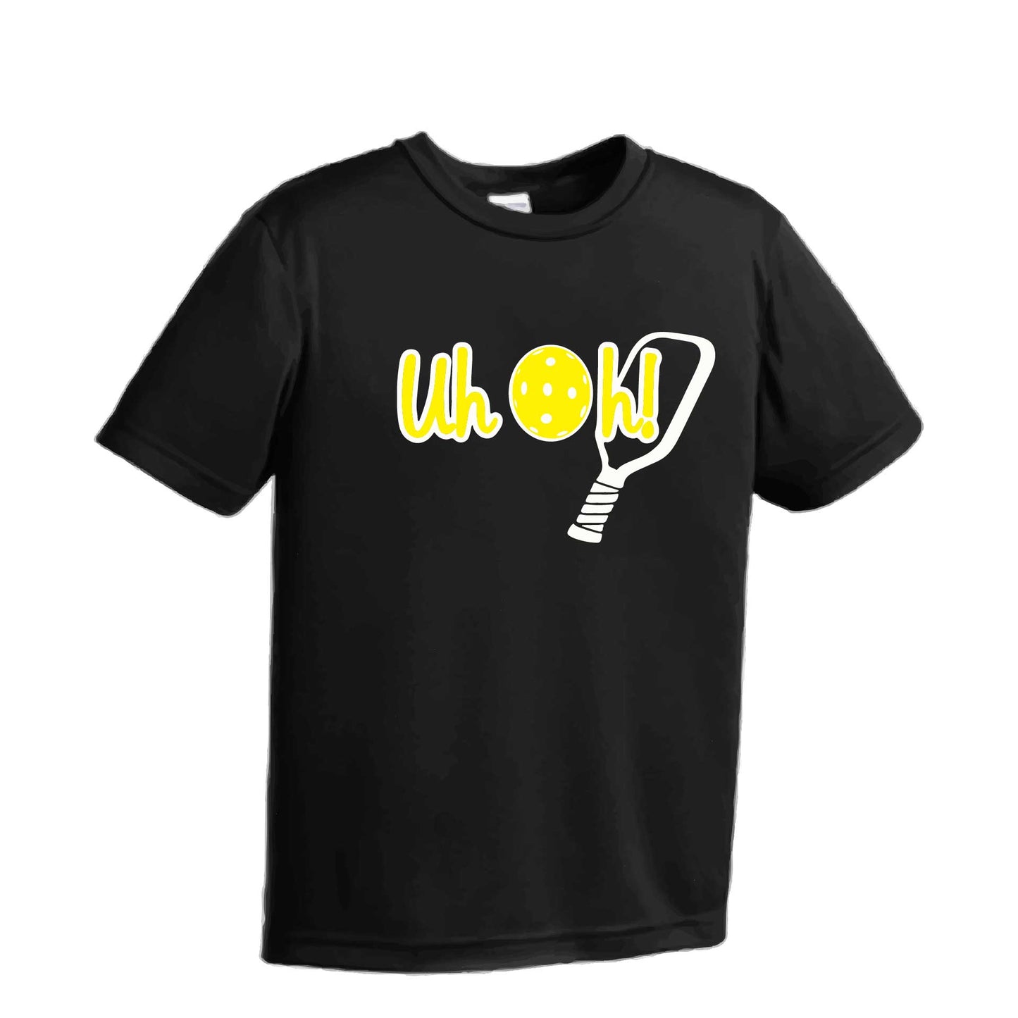Uh Oh! | Youth Short Sleeve Pickleball Performance T-Shirts | 100% Polyester