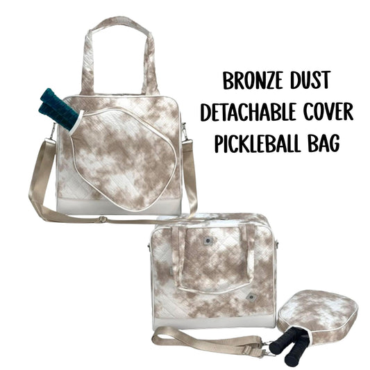 "Bronze Dust" Detachable Cover Pickleball Bag (Free Personalization) | Pickleball Sports Bag | Medium Size Court Bag