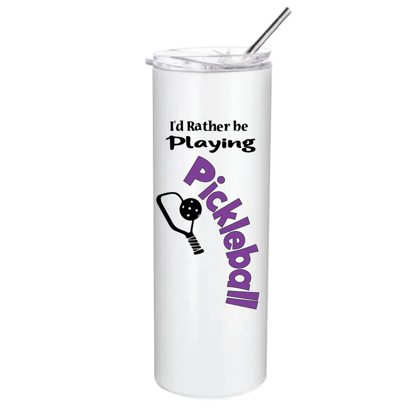 ZZ-I'd Rather Be Playing Pickleball (Custom) | Pickleball Tumbler | Fun Pickleball Gifts