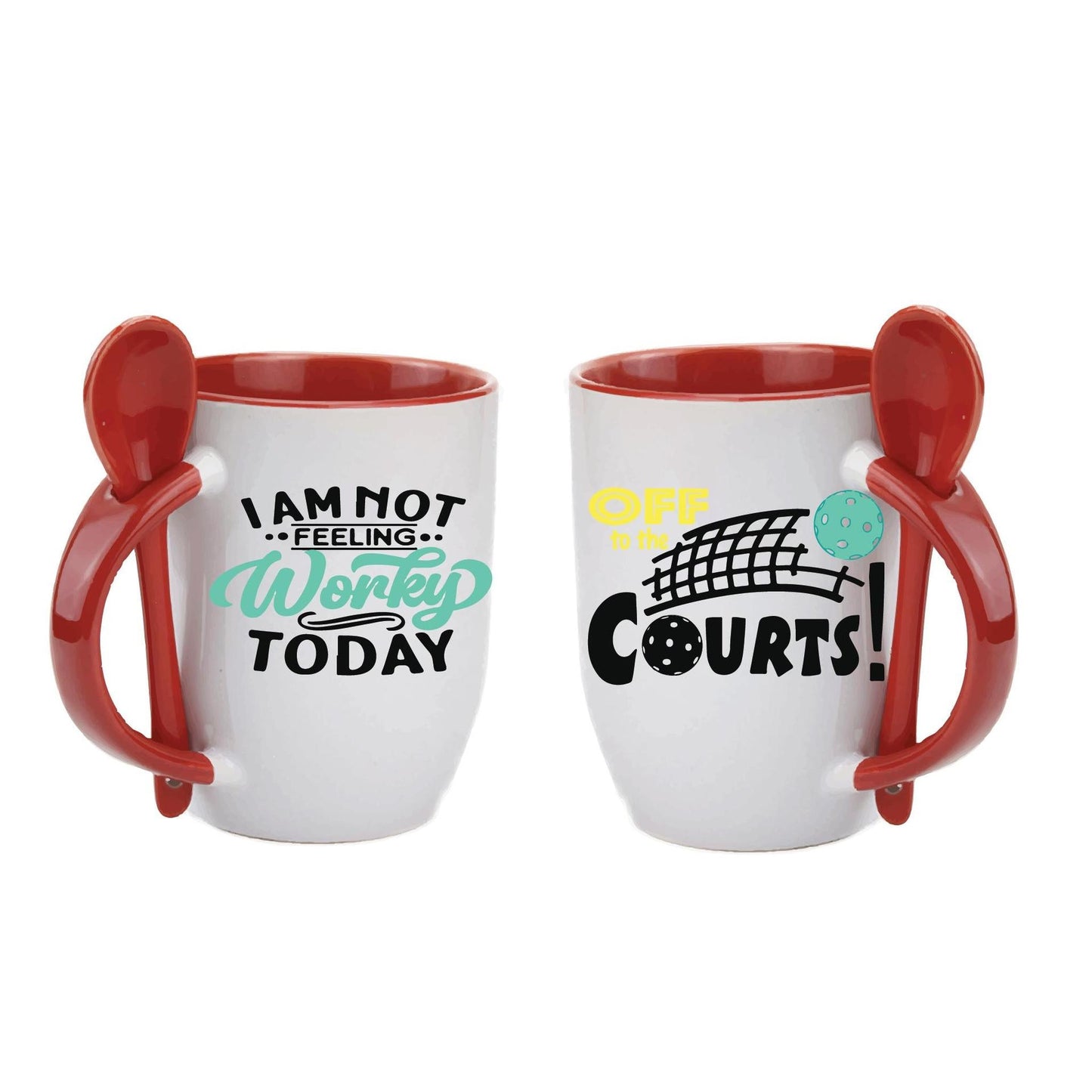 ZZ-Not Feeling Worky Today Off To The Courts | Pickleball Coffee Cup | Fun Pickleball Gifts
