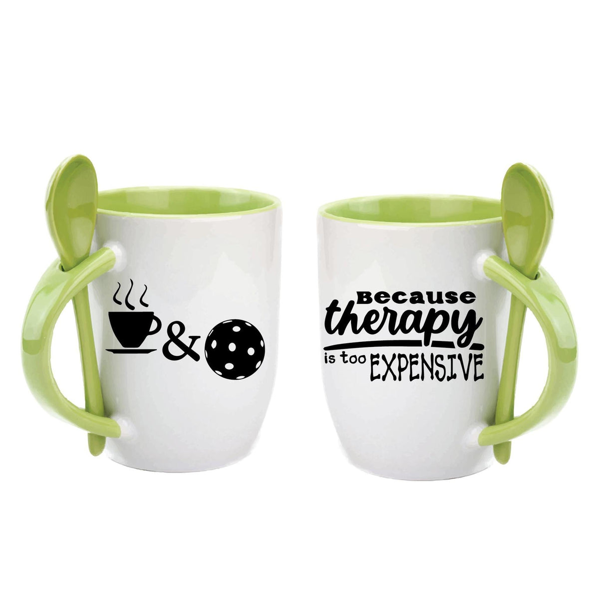 ZZ-Pickleball Because Therapy Is Too Expensive | Pickleball Coffee Cup | Fun Pickleball Gifts