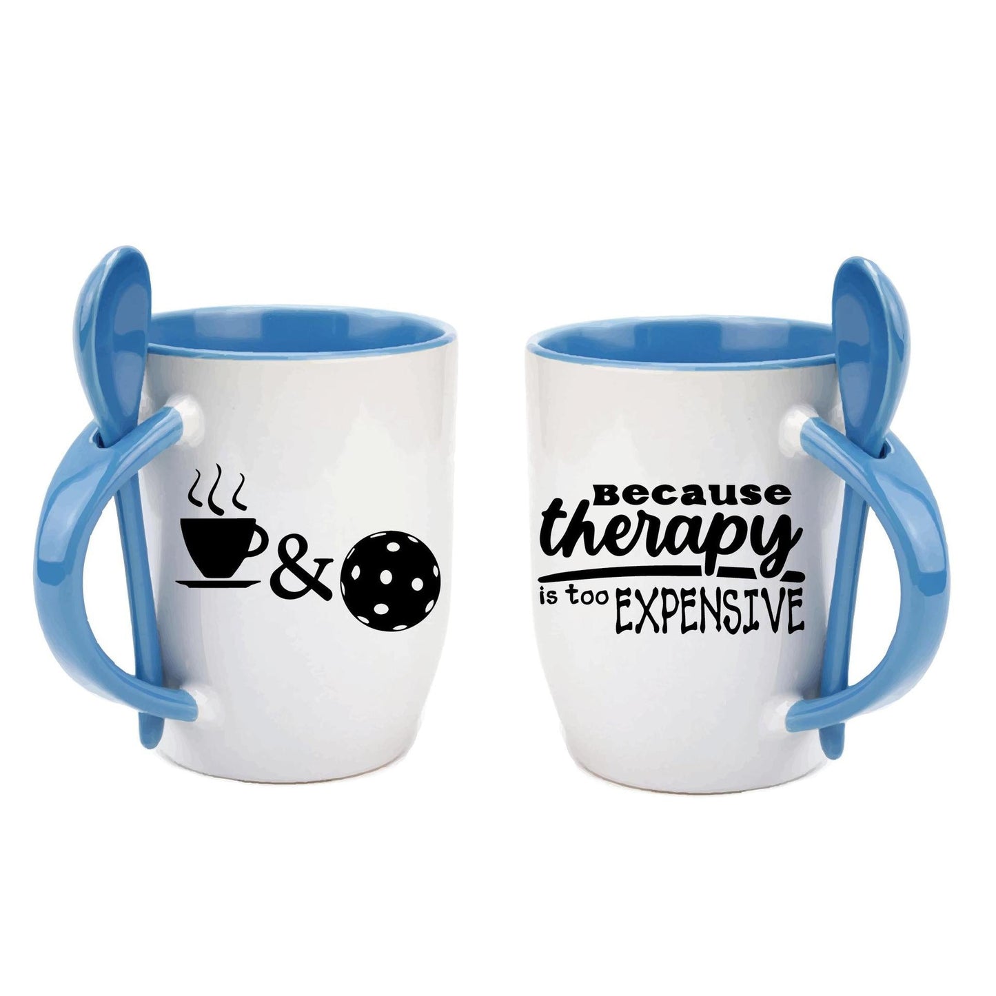 ZZ-Pickleball Because Therapy Is Too Expensive | Pickleball Coffee Cup | Fun Pickleball Gifts