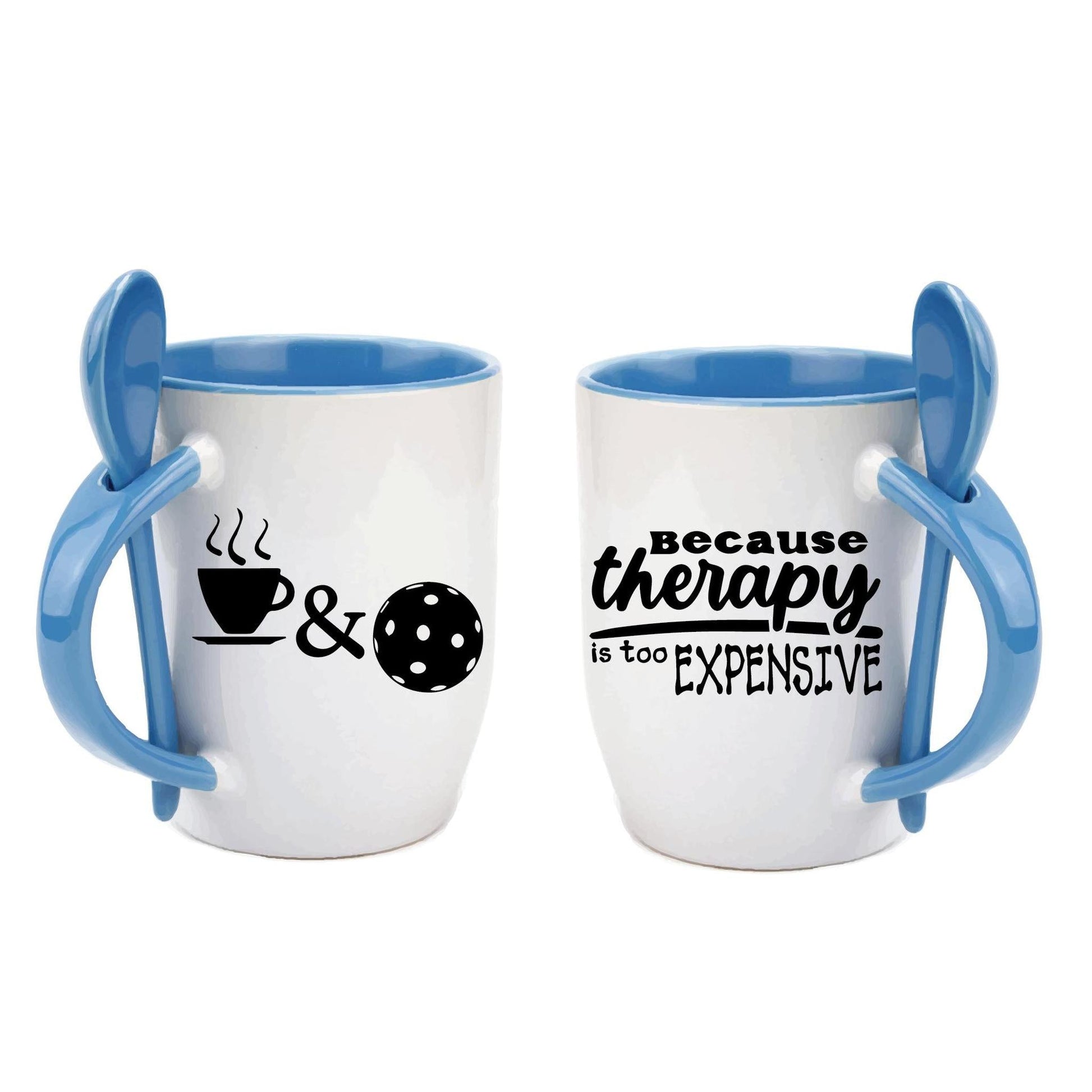 ZZ-Pickleball Because Therapy Is Too Expensive | Pickleball Coffee Cup | Fun Pickleball Gifts