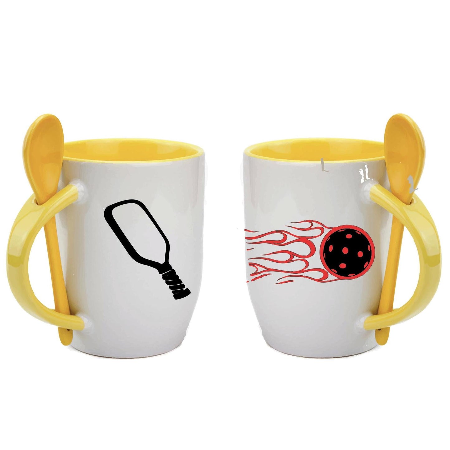 ZZ-Pickleball On Fire | Pickleball Coffee Cup | Fun Pickleball GiftsZZ-