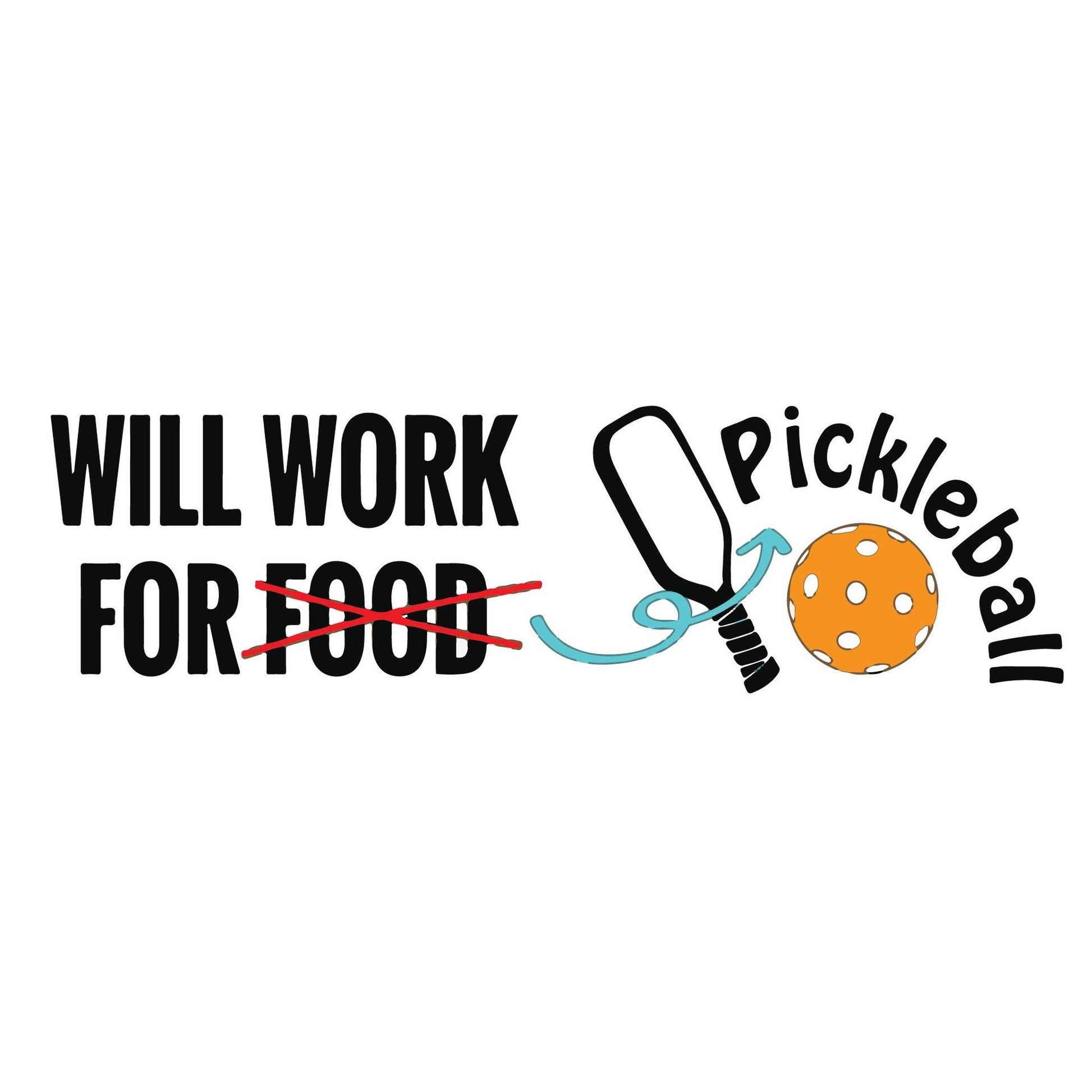 ZZ-Will Work For Pickleball | Pickleball Coffee Cup | Fun Pickleball Gifts