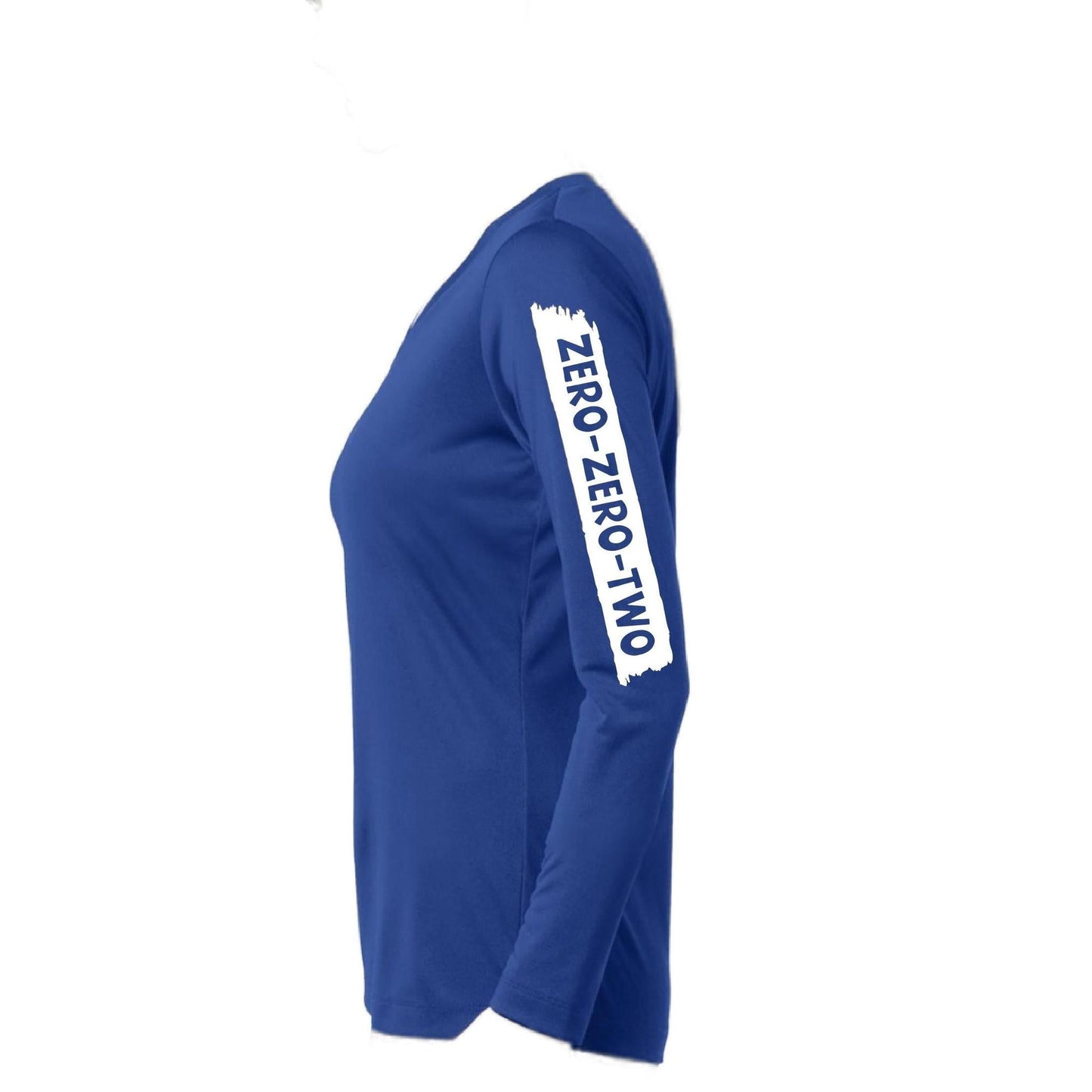 Zero Zero Two (Custom) | Women’s Pickleball Long Sleeve V-Neck Performance T-Shirt | 100% Polyester