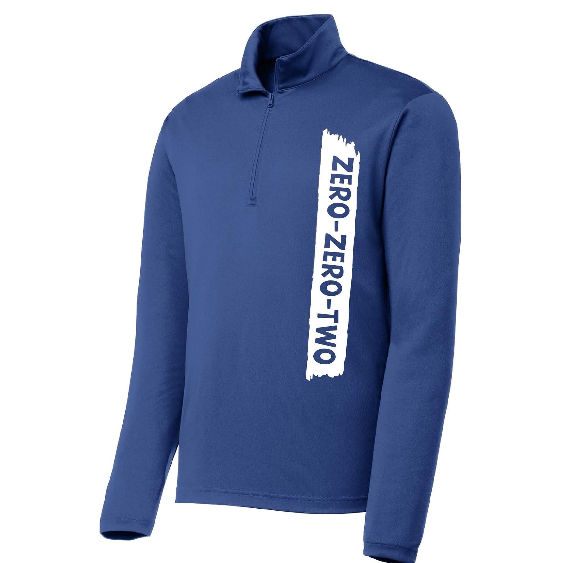 Zero Zero Two With Pickleballs (Customizable) | Men's 1/4 Zip Long Sleeve Pullover Athletic Shirt | 100% Polyester