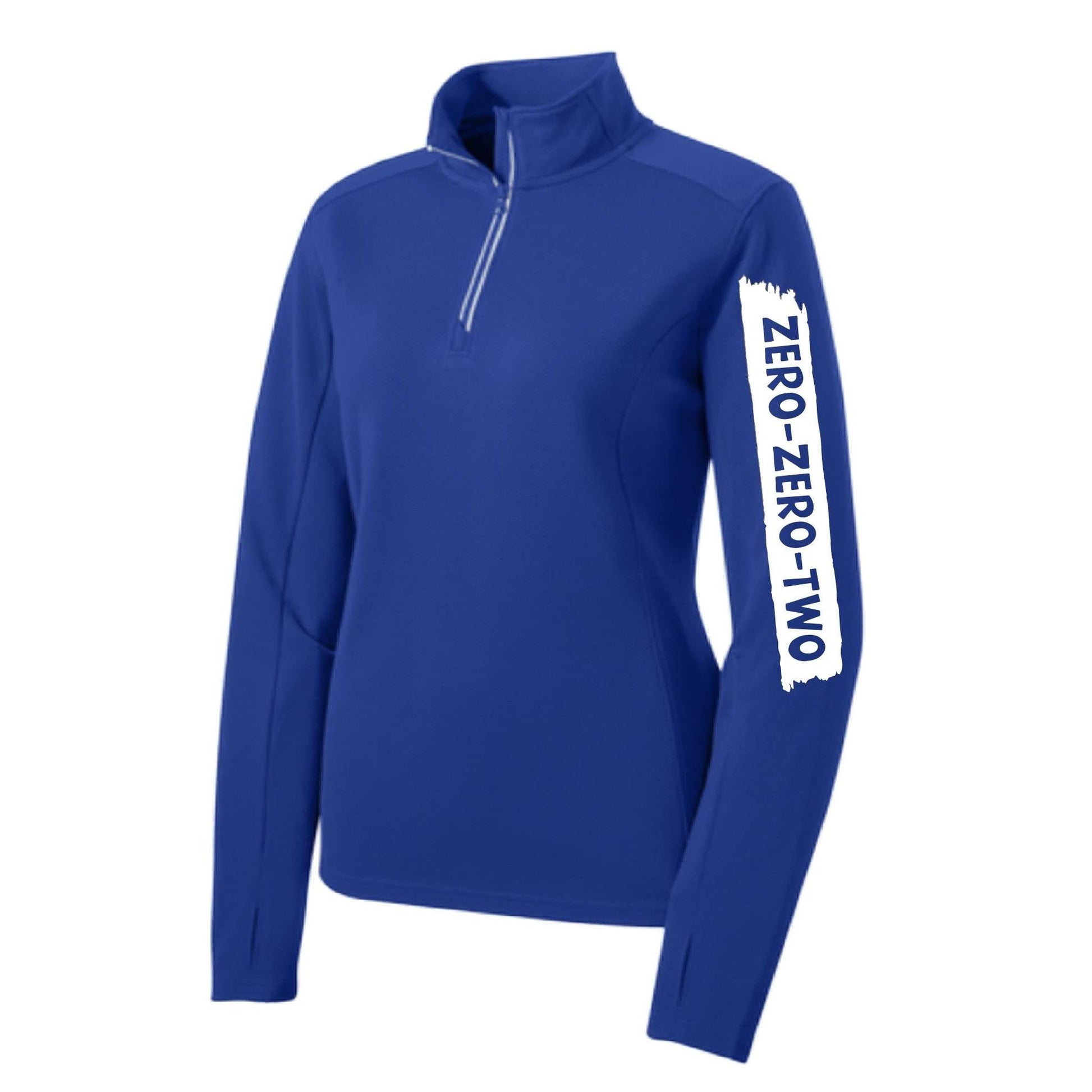 Zero Zero Two With Pickleballs (Customizable) | Women's 1/4 Zip Pullover Performance Shirt | 100% Polyester