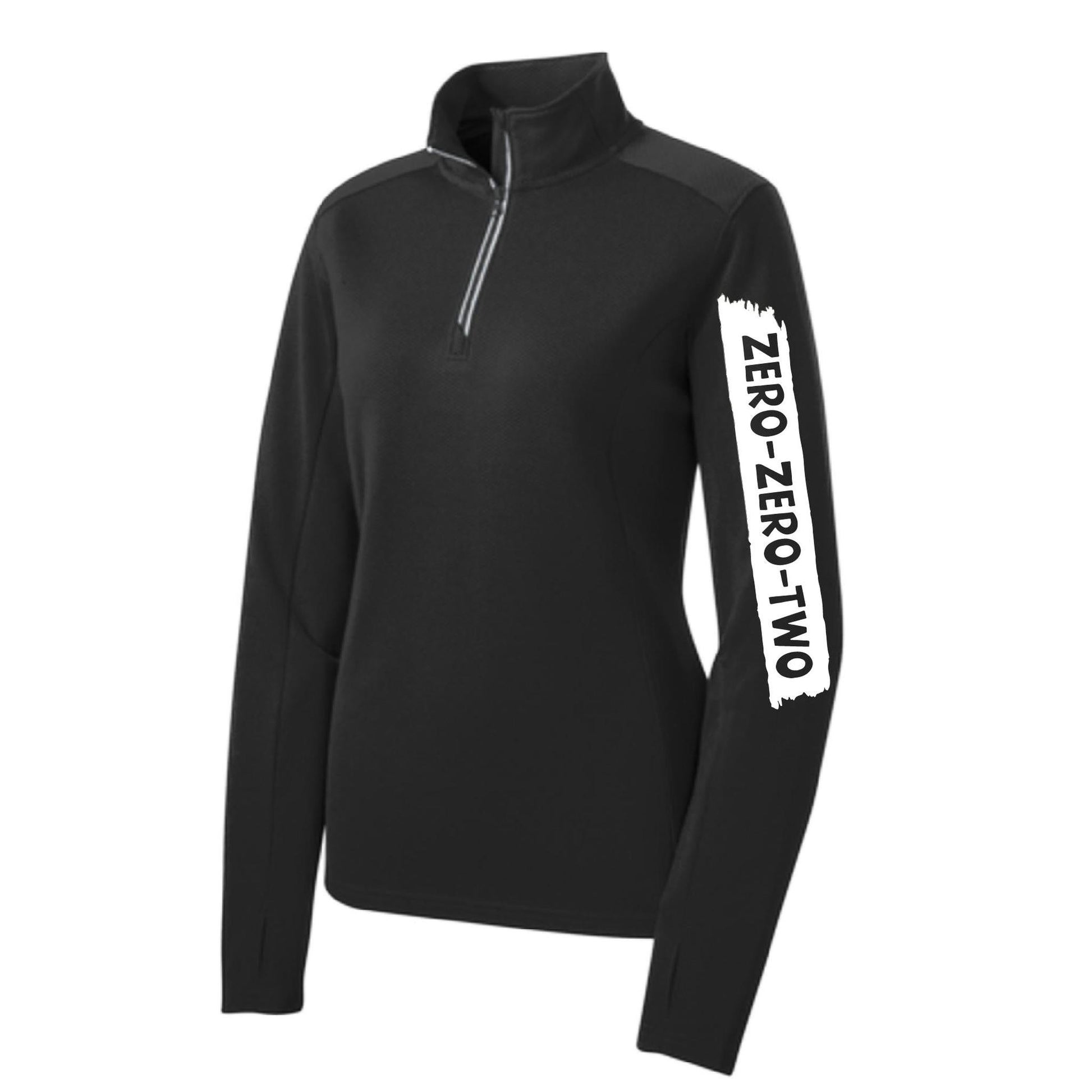 Zero Zero Two With Pickleballs (Customizable) | Women's 1/4 Zip Pullover Performance Shirt | 100% Polyester