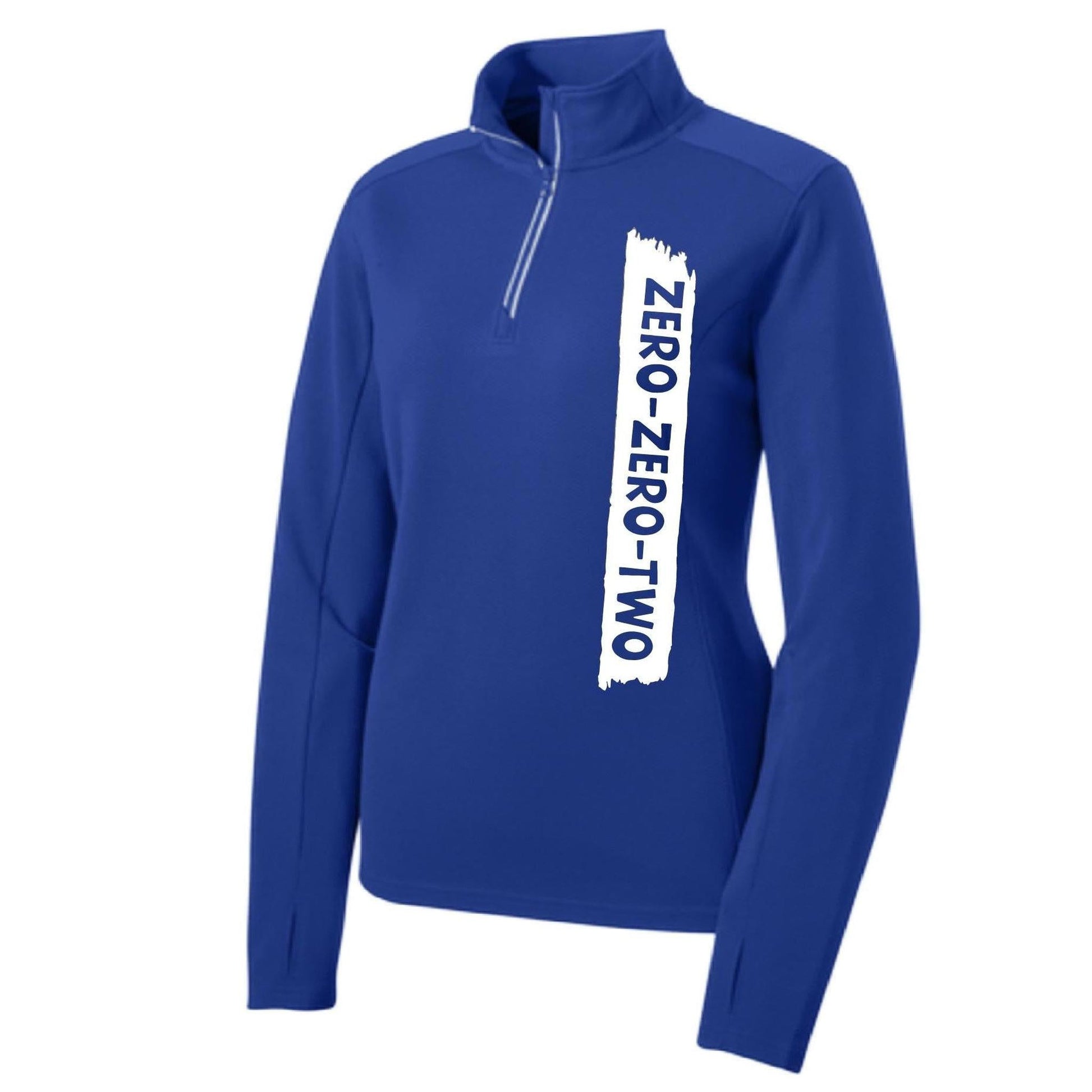 Zero Zero Two With Pickleballs (Customizable) | Women's 1/4 Zip Pullover Performance Shirt | 100% Polyester