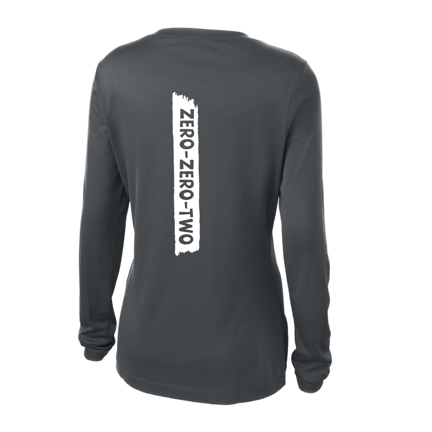 Zero Zero Two With Pickleballs (Customizable) | Women’s Long Sleeve V-Neck Pickleball Performance T-Shirt | 100% Polyester