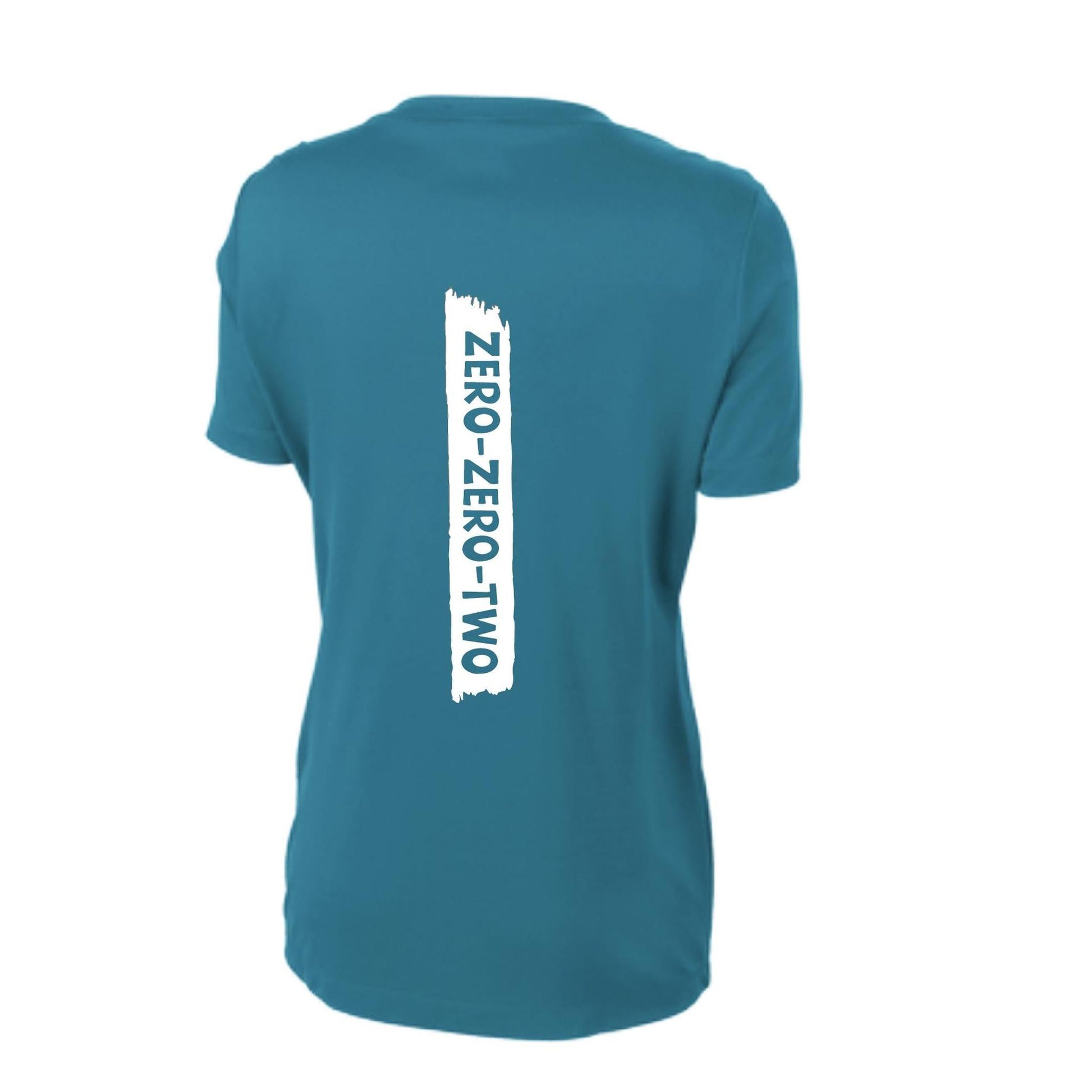 Zero Zero Two With Pickleballs (Customizable) | Women's Short Sleeve V-Neck Performance T-Shirt | 100% Polyester