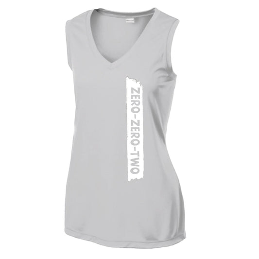 Zero Zero Two With Pickleballs | Women’s Sleeveless Performance T-Shirt | 100% Polyester
