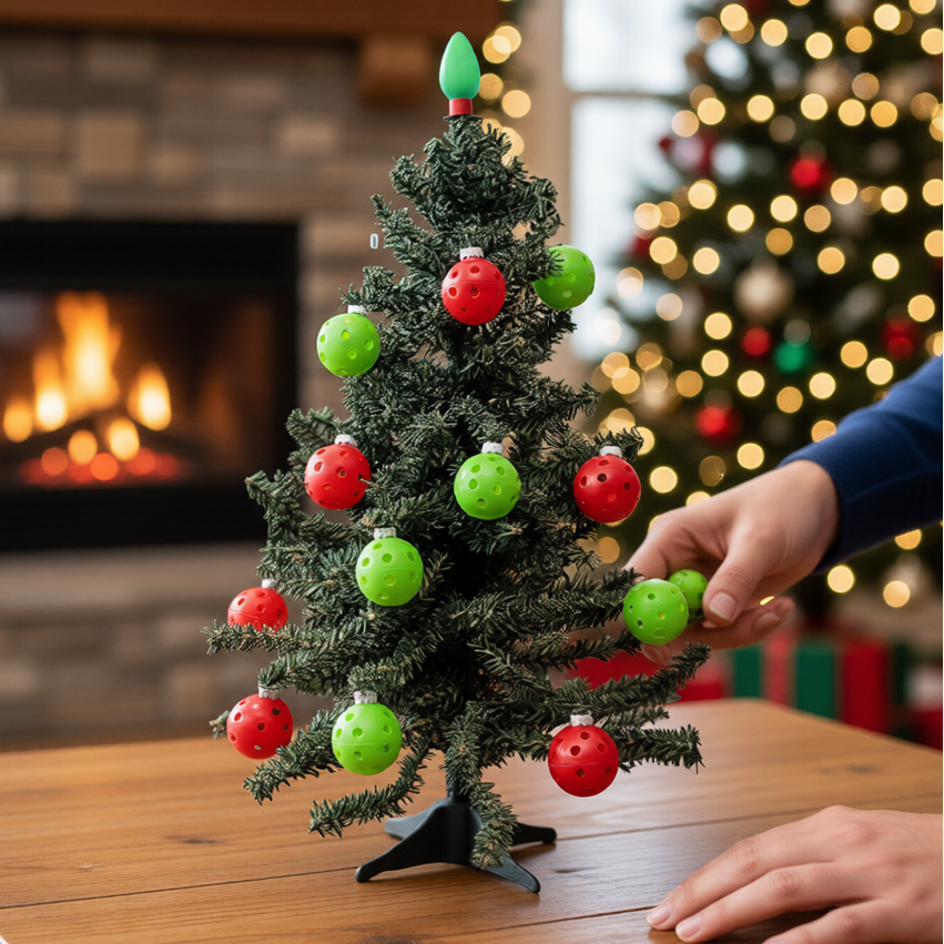 Pickleball Christmas Gifts – Holiday Gift Ideas for Pickleball Lovers - Tabletop Pickleball Christmas Tree