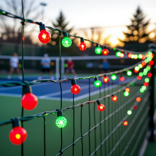 Micro Picklebal Christmas String Lights Pickleball Christmas Gifts And Decor
