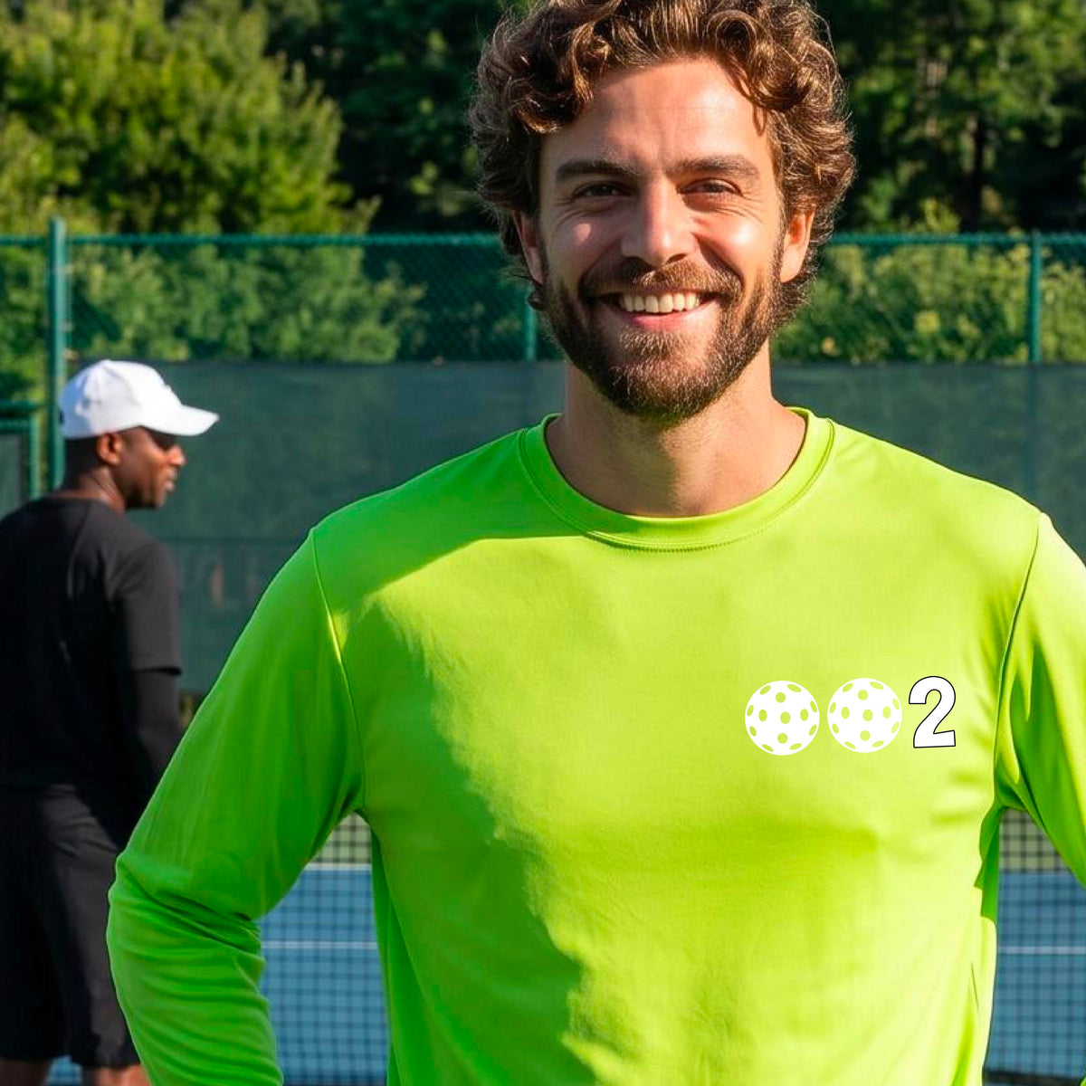 Men’s Pickleball Performance Shirt – Athletic Pickleball Apparel - 10 Customize Pickleballs-Long-Sleeve