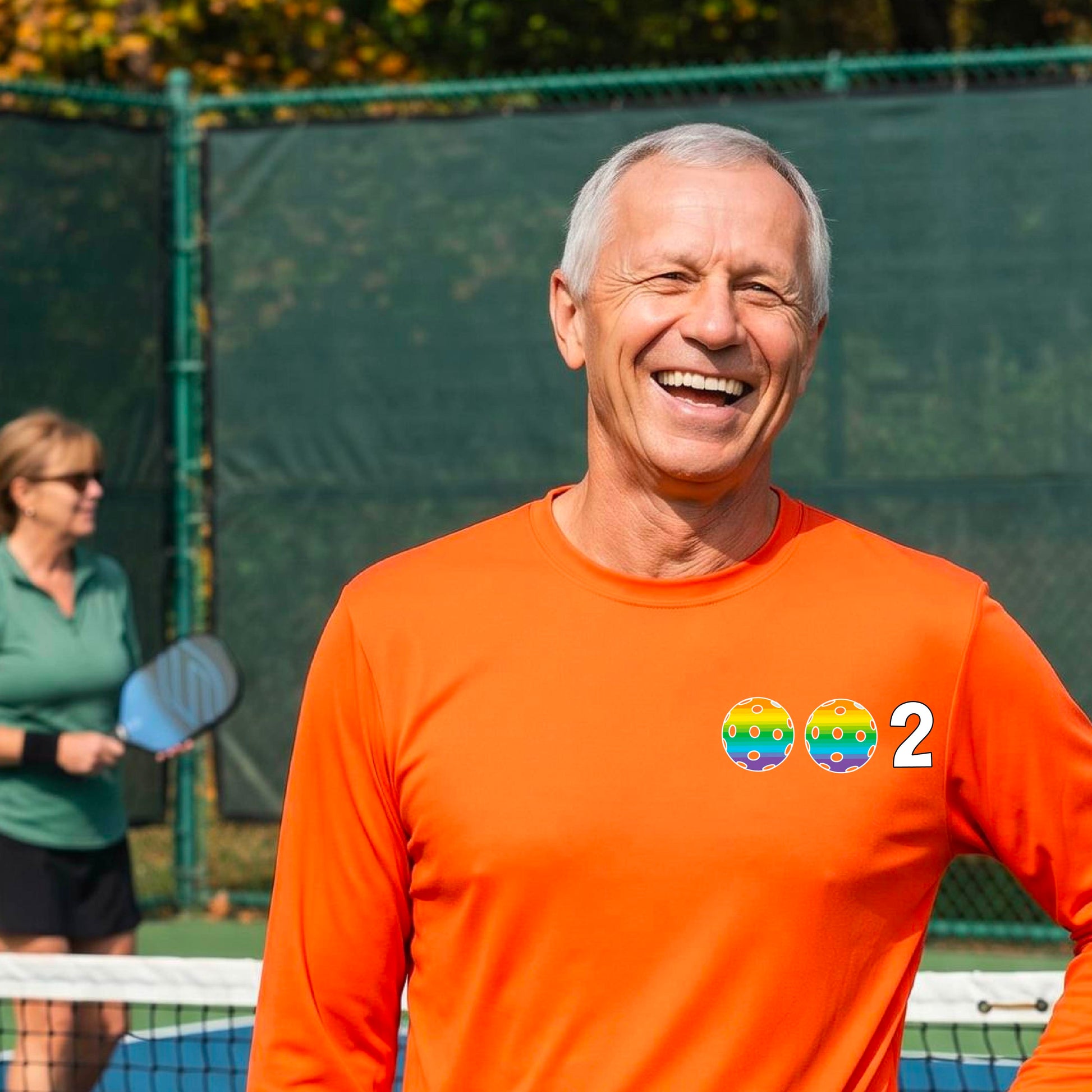 Men’s Pickleball Performance Shirt – Athletic Pickleball Apparel - 10 Customize Pickleballs-Long-Sleeve