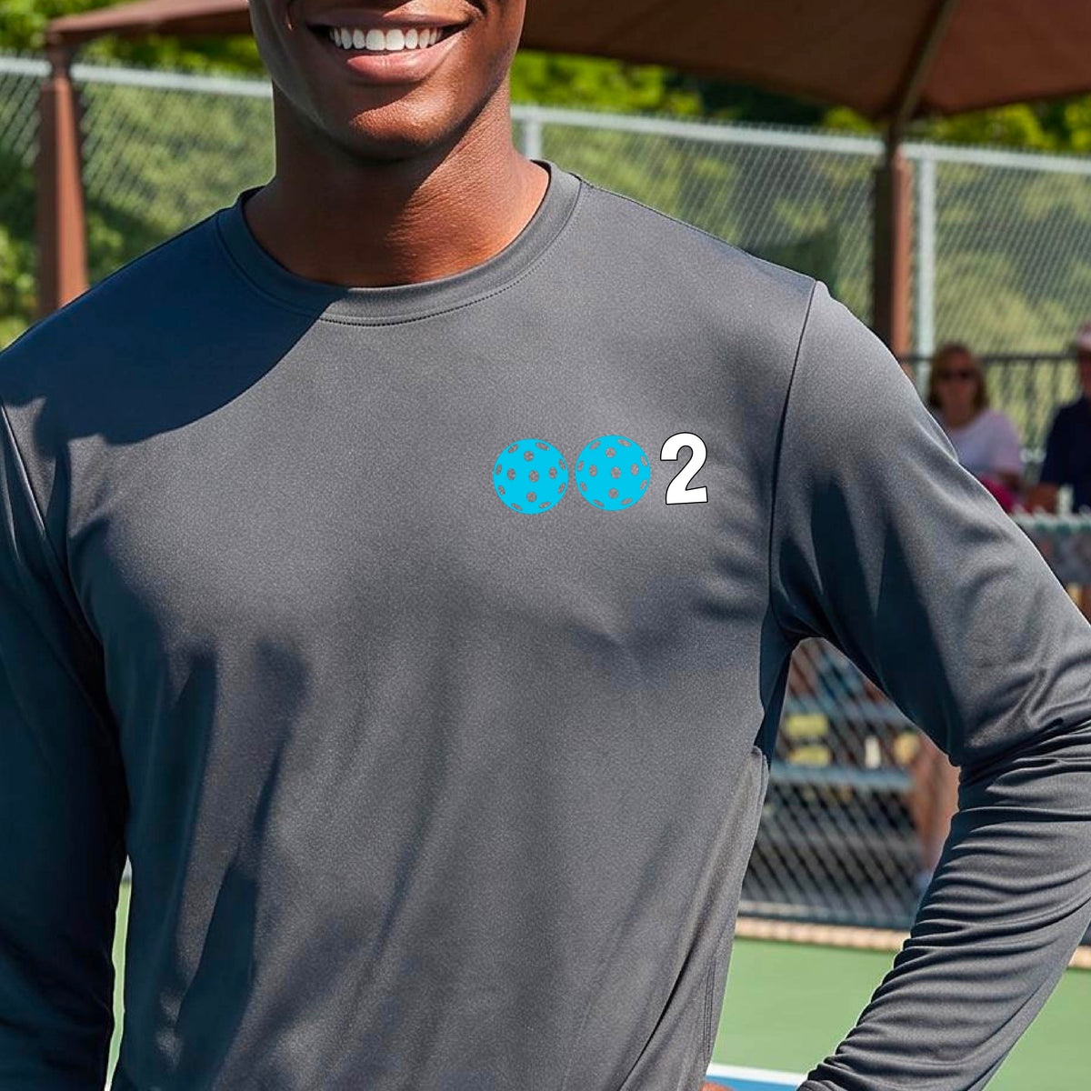 Men’s Pickleball Performance Shirt – Athletic Pickleball Apparel - 10 Customize Pickleballs-Long-Sleeve