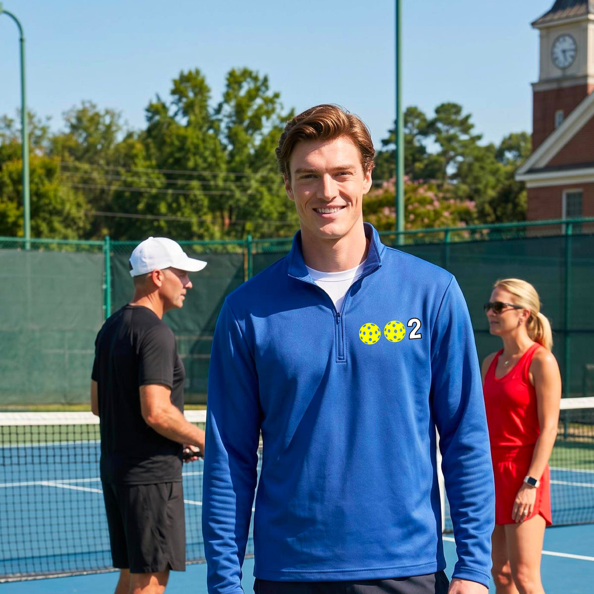 Men’s Pickleball Quarter-Zip Performance Shirt – Athletic Pullover - Customizable 10 Pickleball Colors